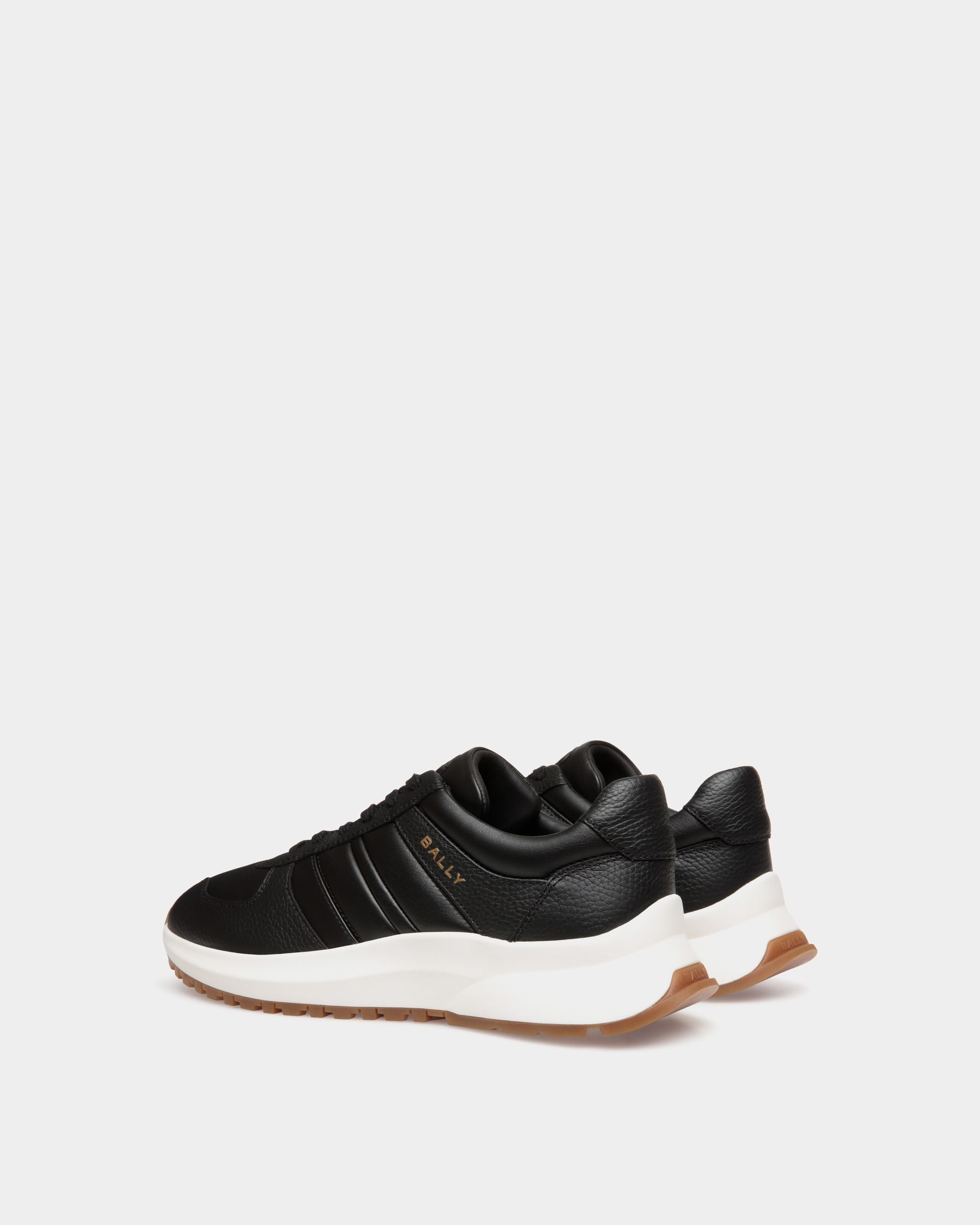 Sneaker Outline In Pelle Nera - Uomo - Bally - 03