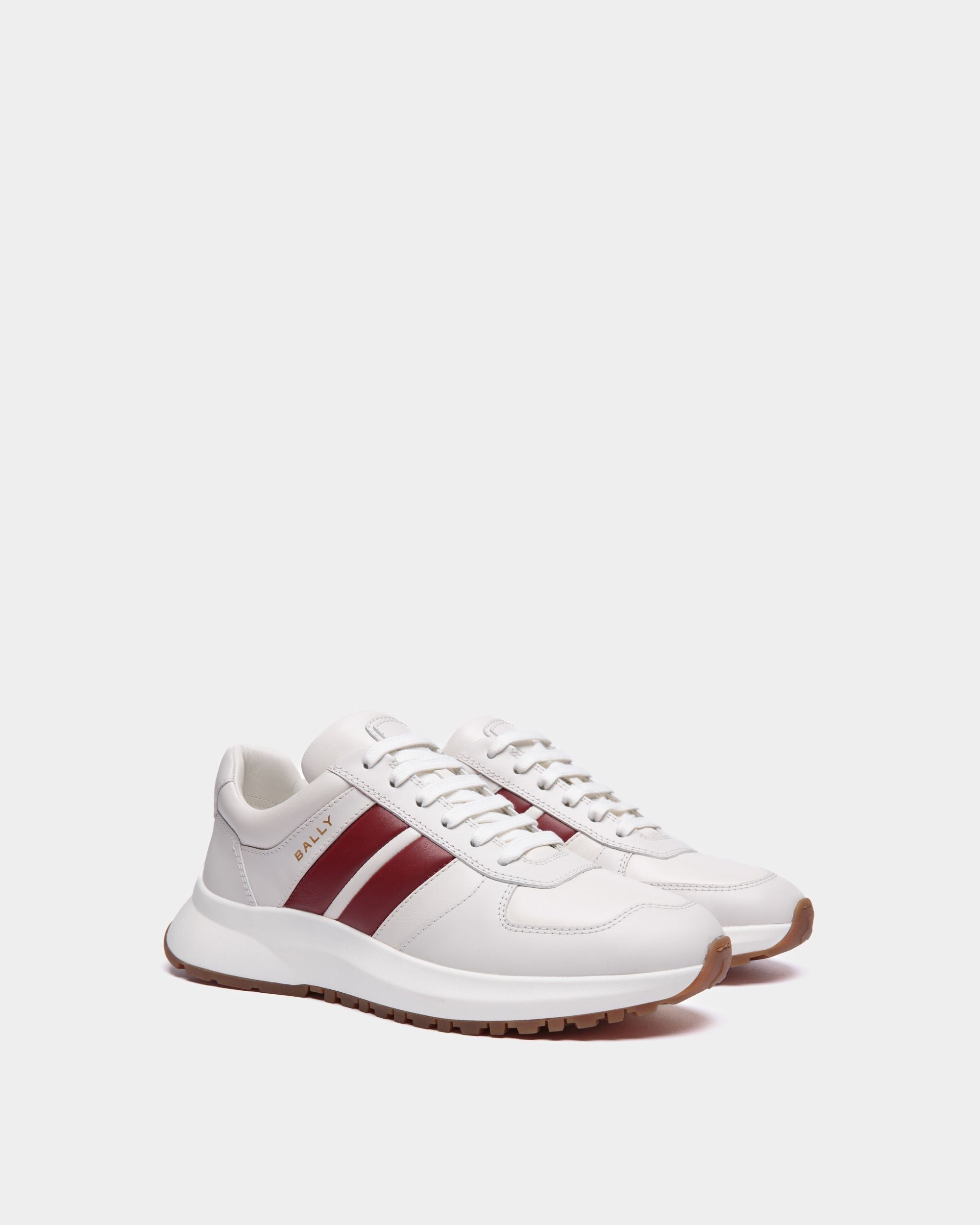 Outline Sneaker In White Leather - Men's - Bally - 03