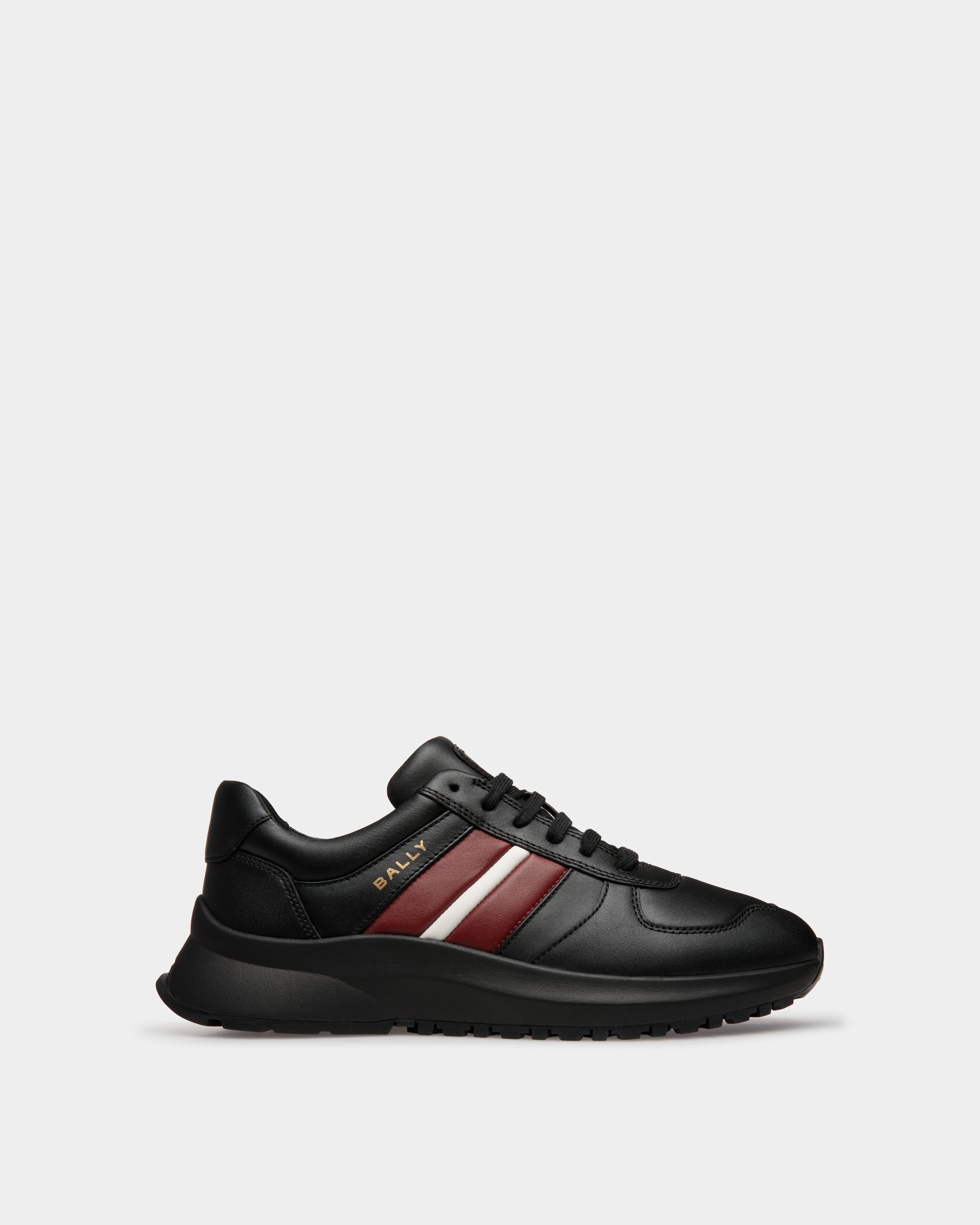 Outline Sneaker Aus Leder In Schwarz - Herren - Bally - 01