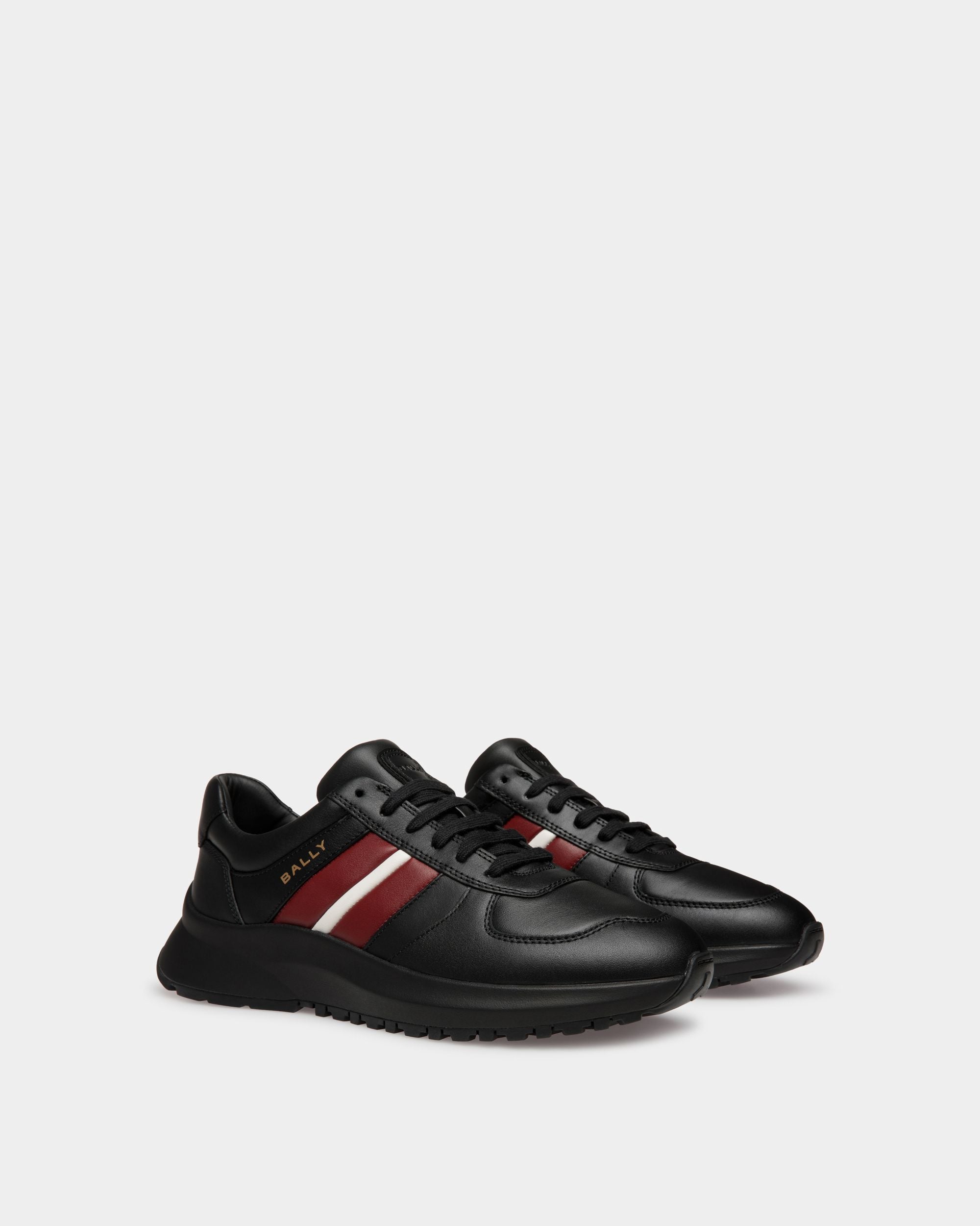 Outline Sneaker Aus Leder In Schwarz - Herren - Bally - 03