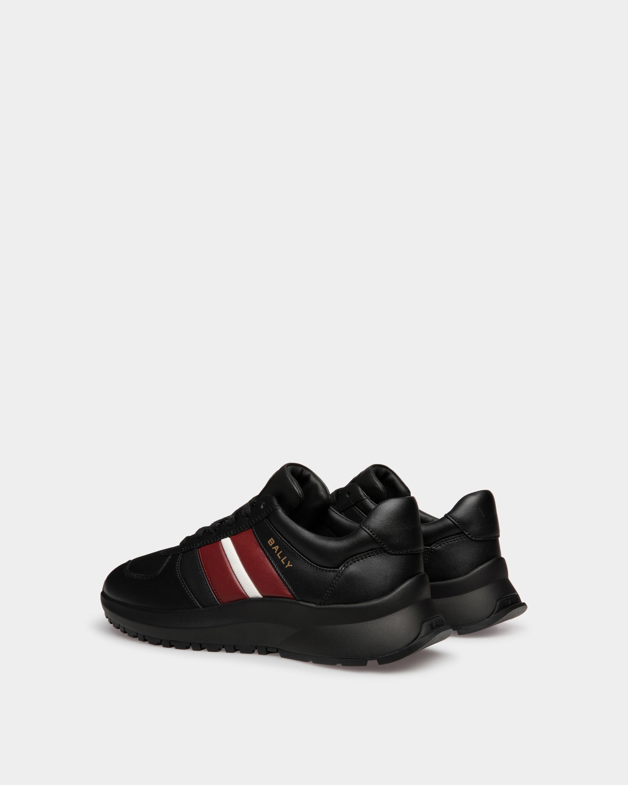 Outline Sneaker Aus Leder In Schwarz - Herren - Bally - 04