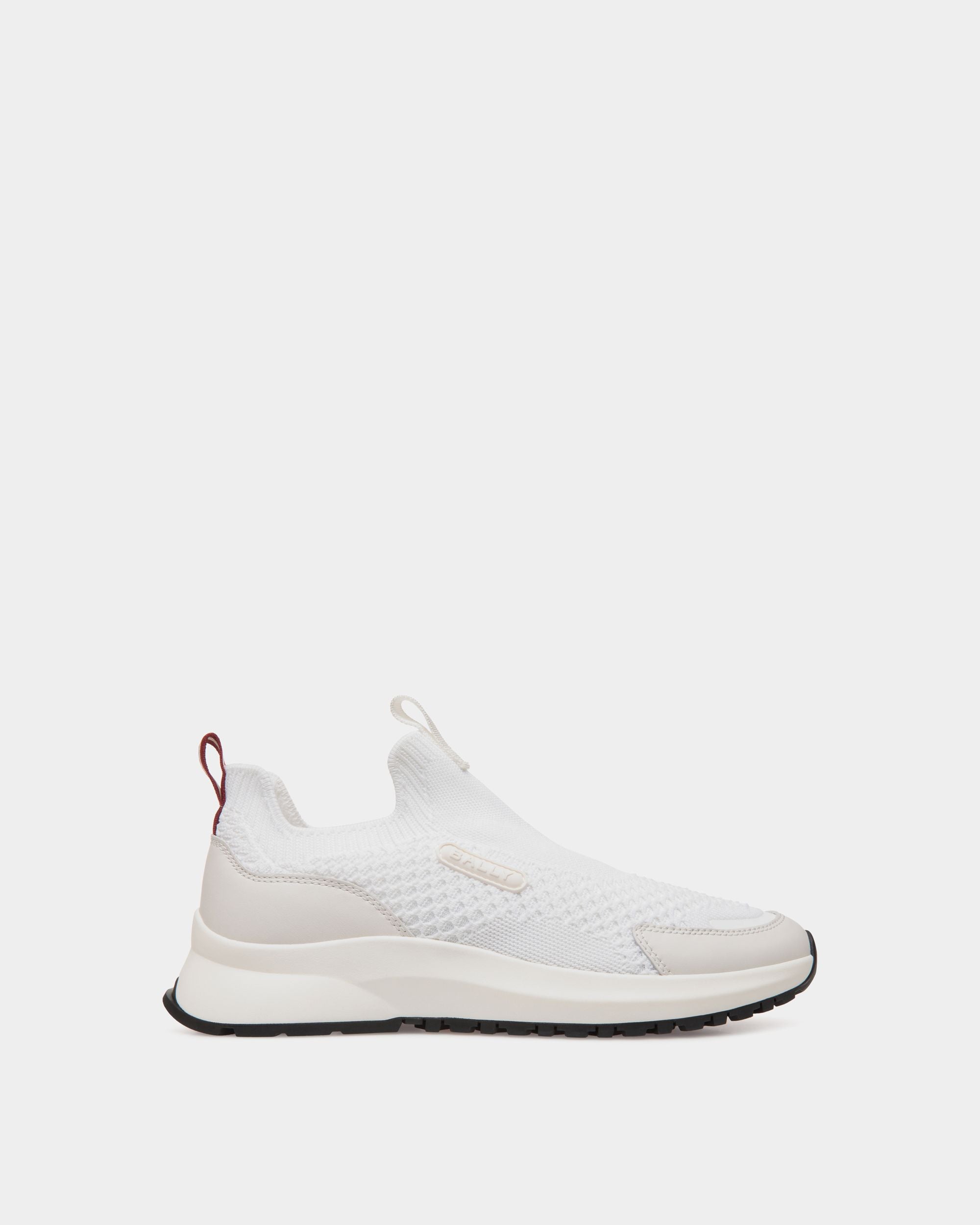 Outline Sneaker Aus Strickgewebe In Weiß - Herren - Bally - 01