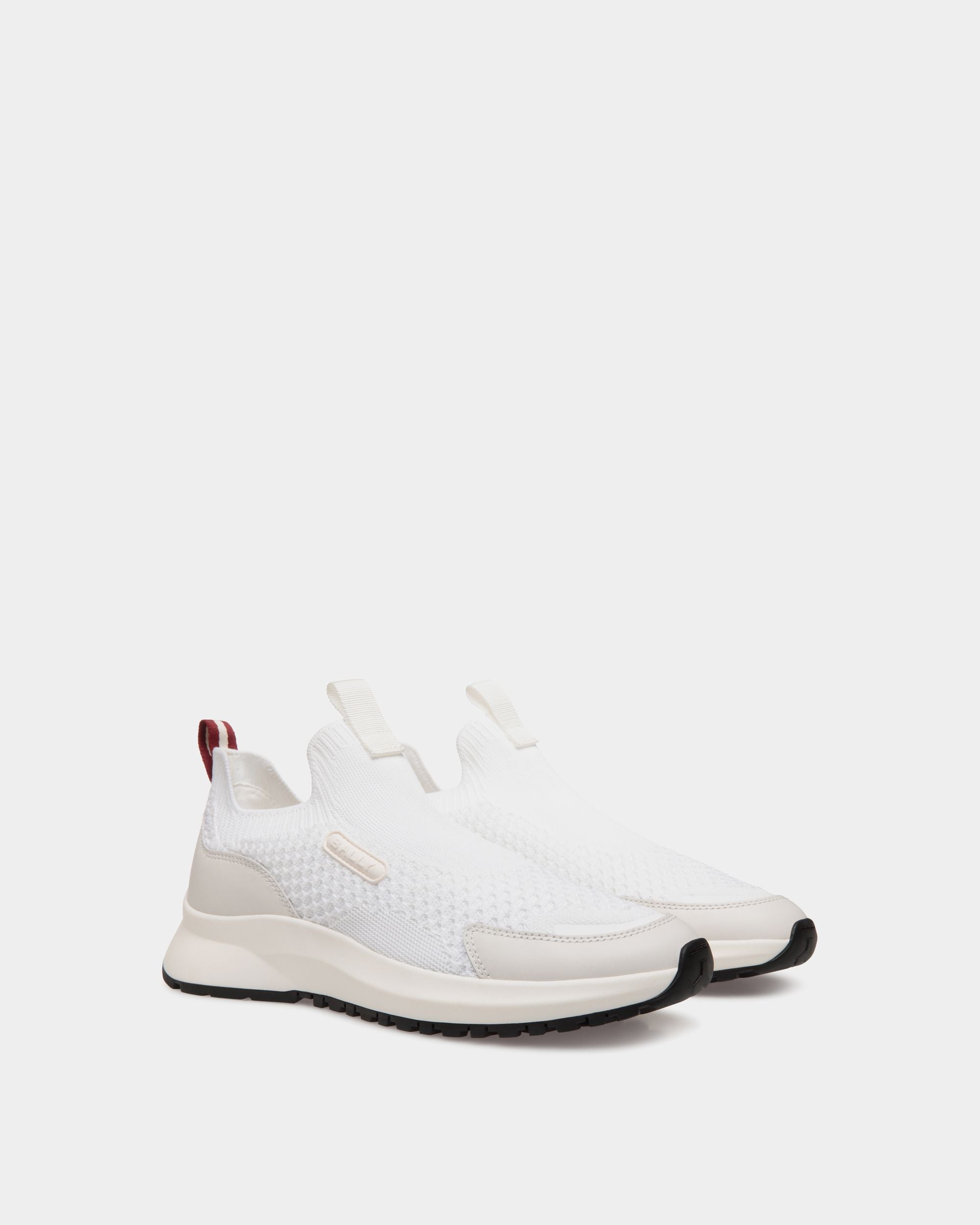 Outline Sneaker Aus Strickgewebe In Weiß - Herren - Bally - 02