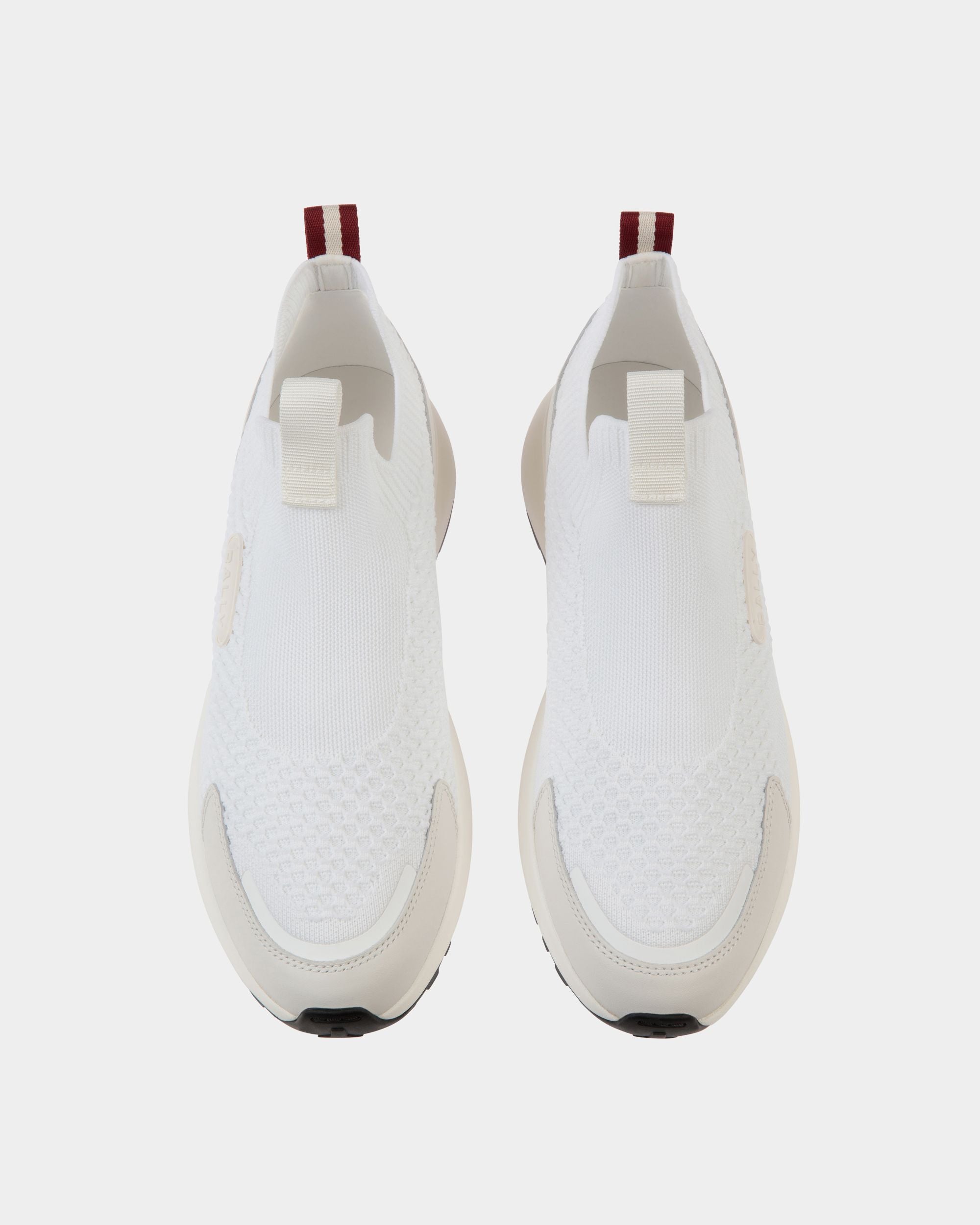 Outline Sneaker Aus Strickgewebe In Weiß - Herren - Bally - 04