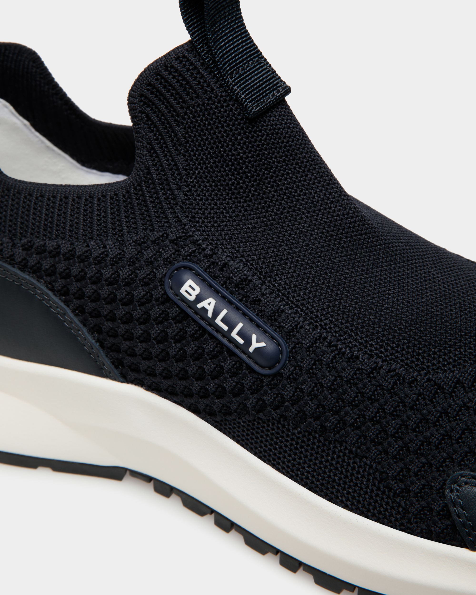 Outline Sneaker In Navy Blue Knit - Men's - Bally - 05