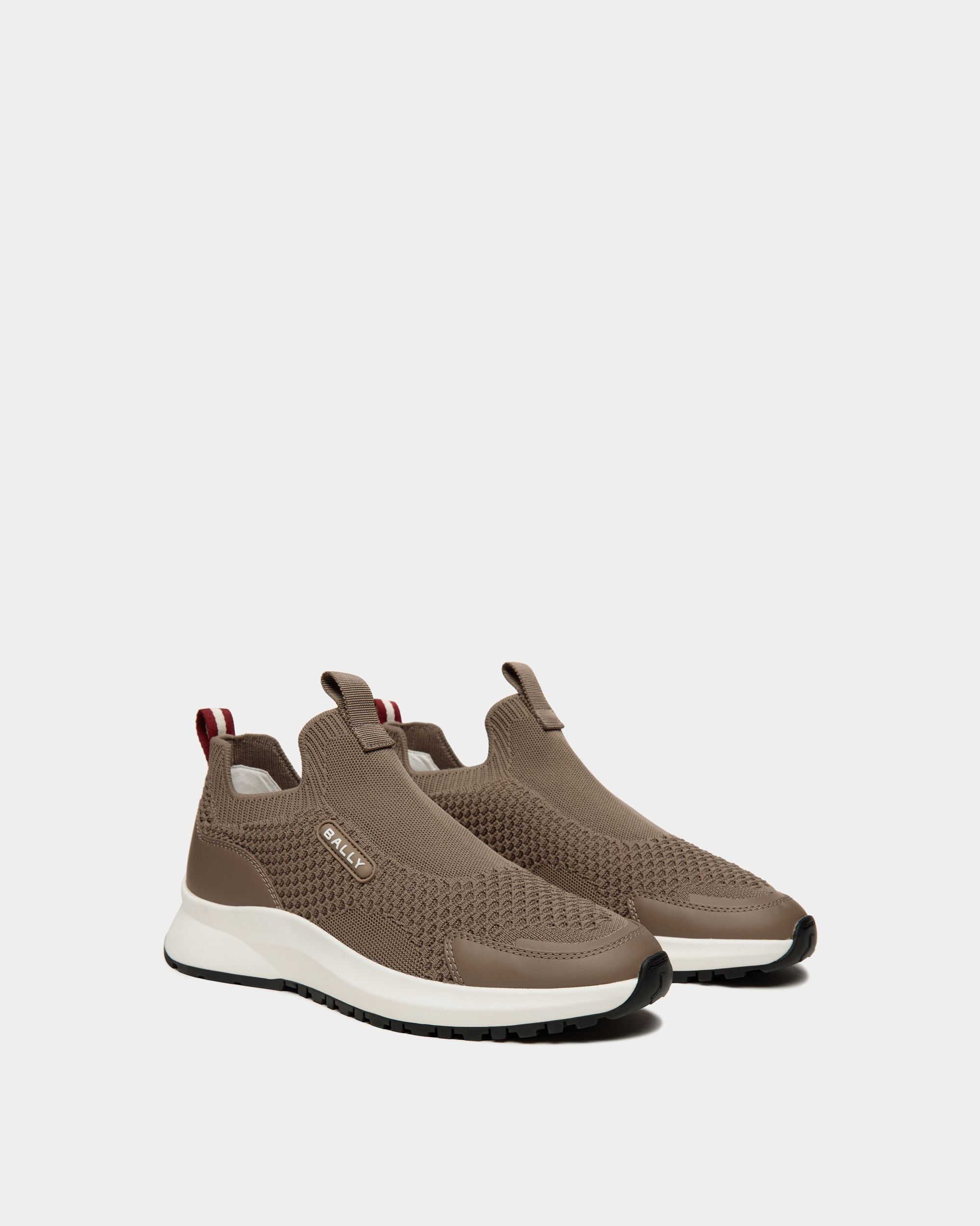 Outline Sneaker In Taupe Knit - Men's - Bally - 02