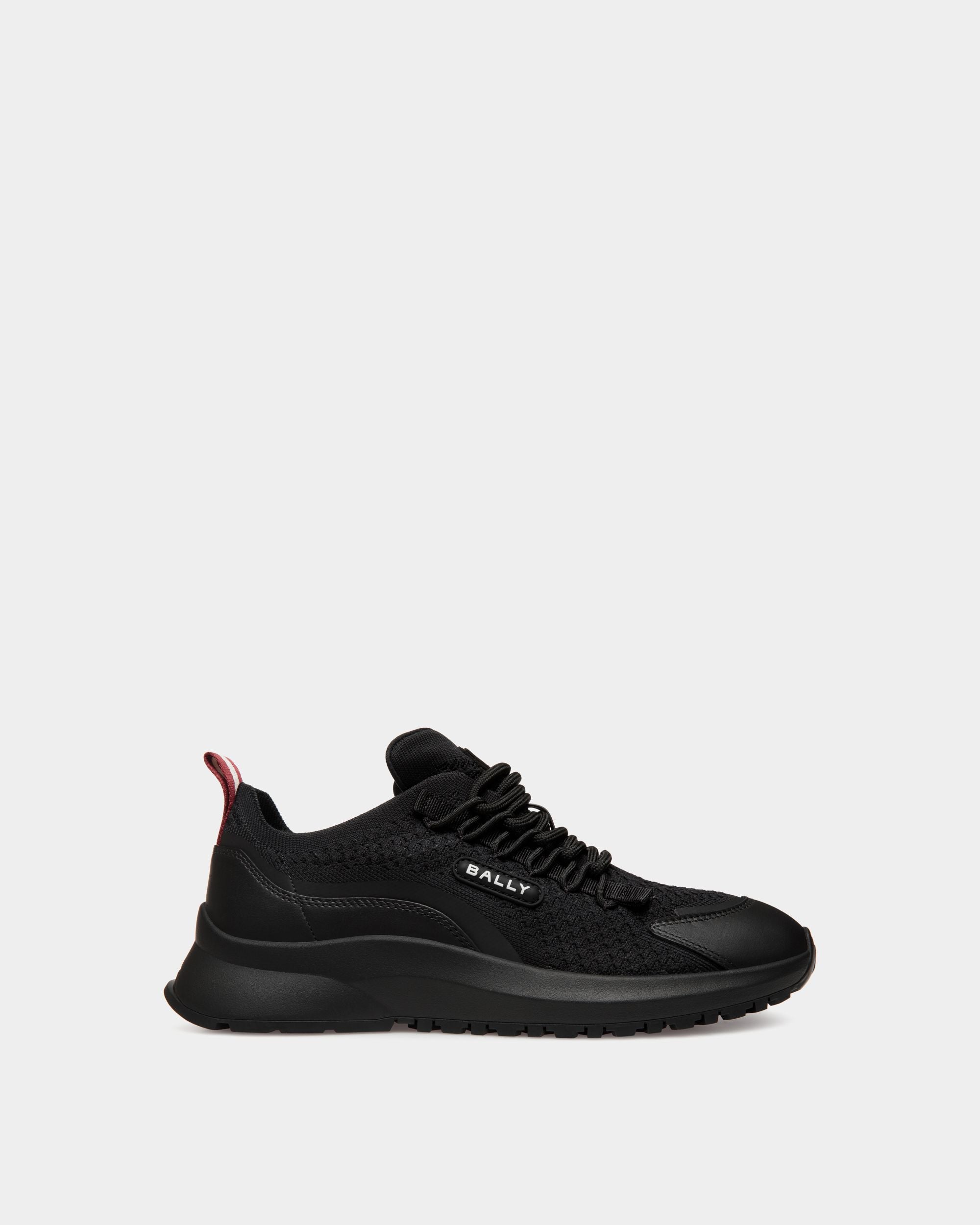 Sneaker Outline In Maglia Nera - Uomo - Bally - 01