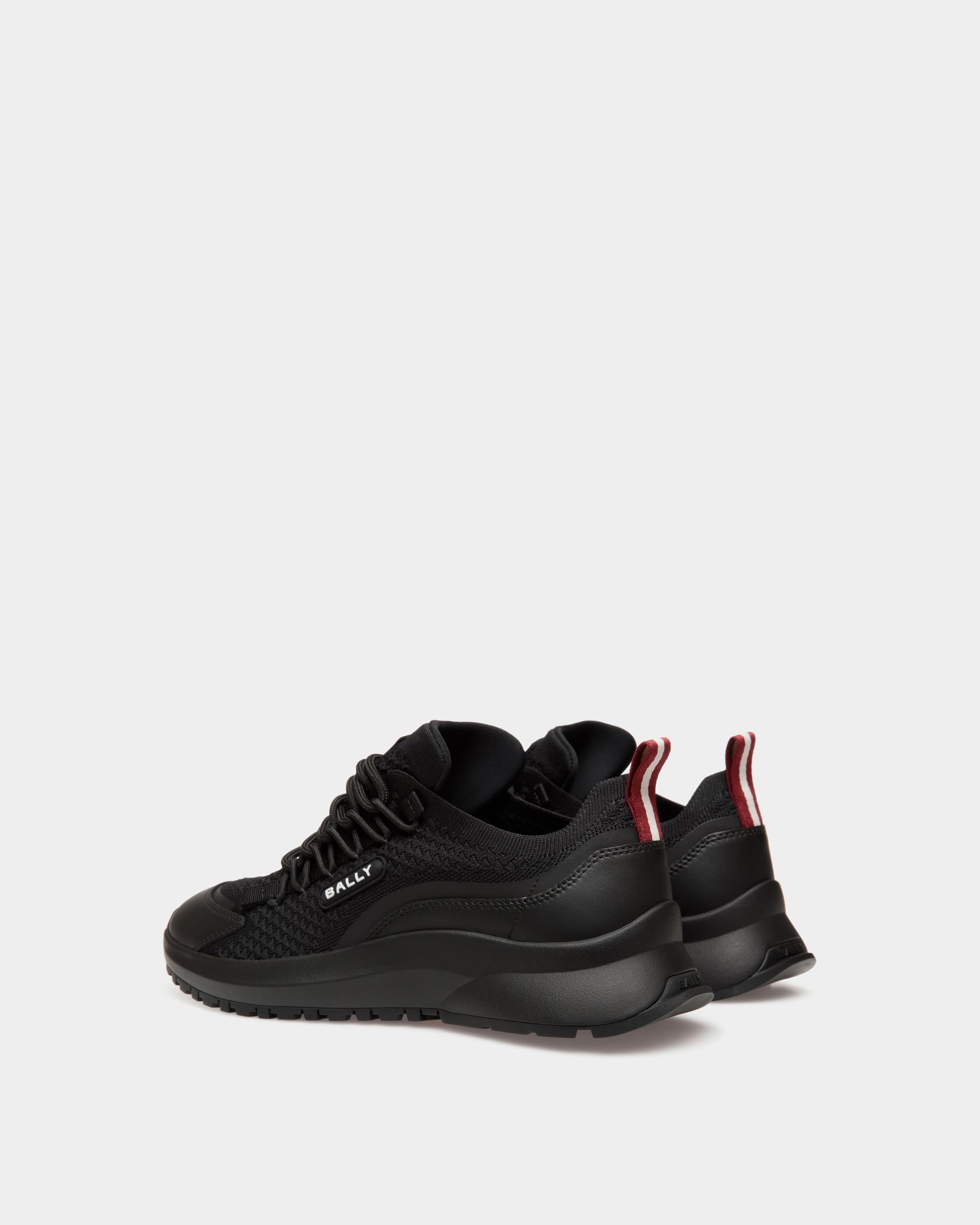 Sneaker Outline In Maglia Nera - Uomo - Bally - 03