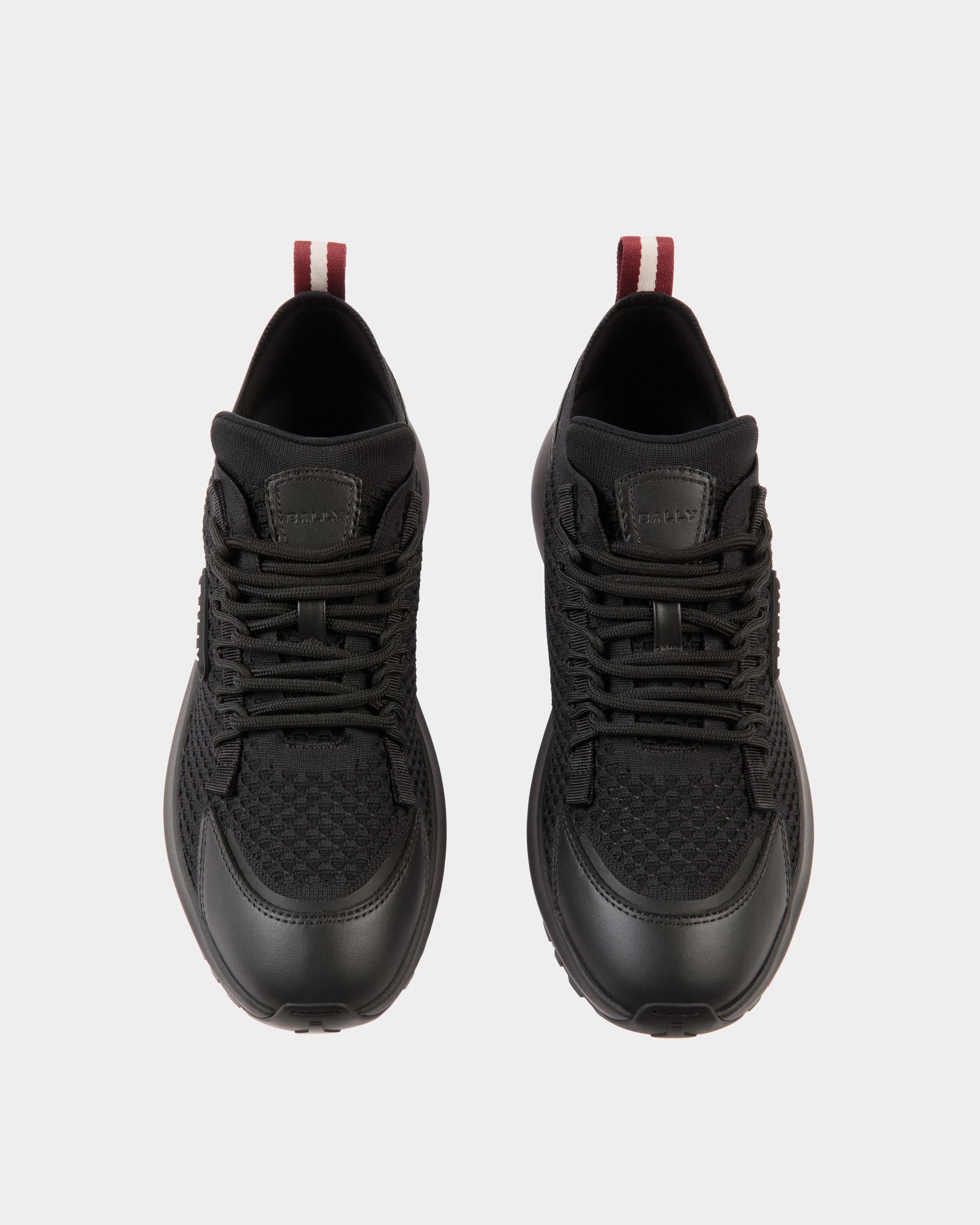 Sneaker Outline In Maglia Nera - Uomo - Bally - 04