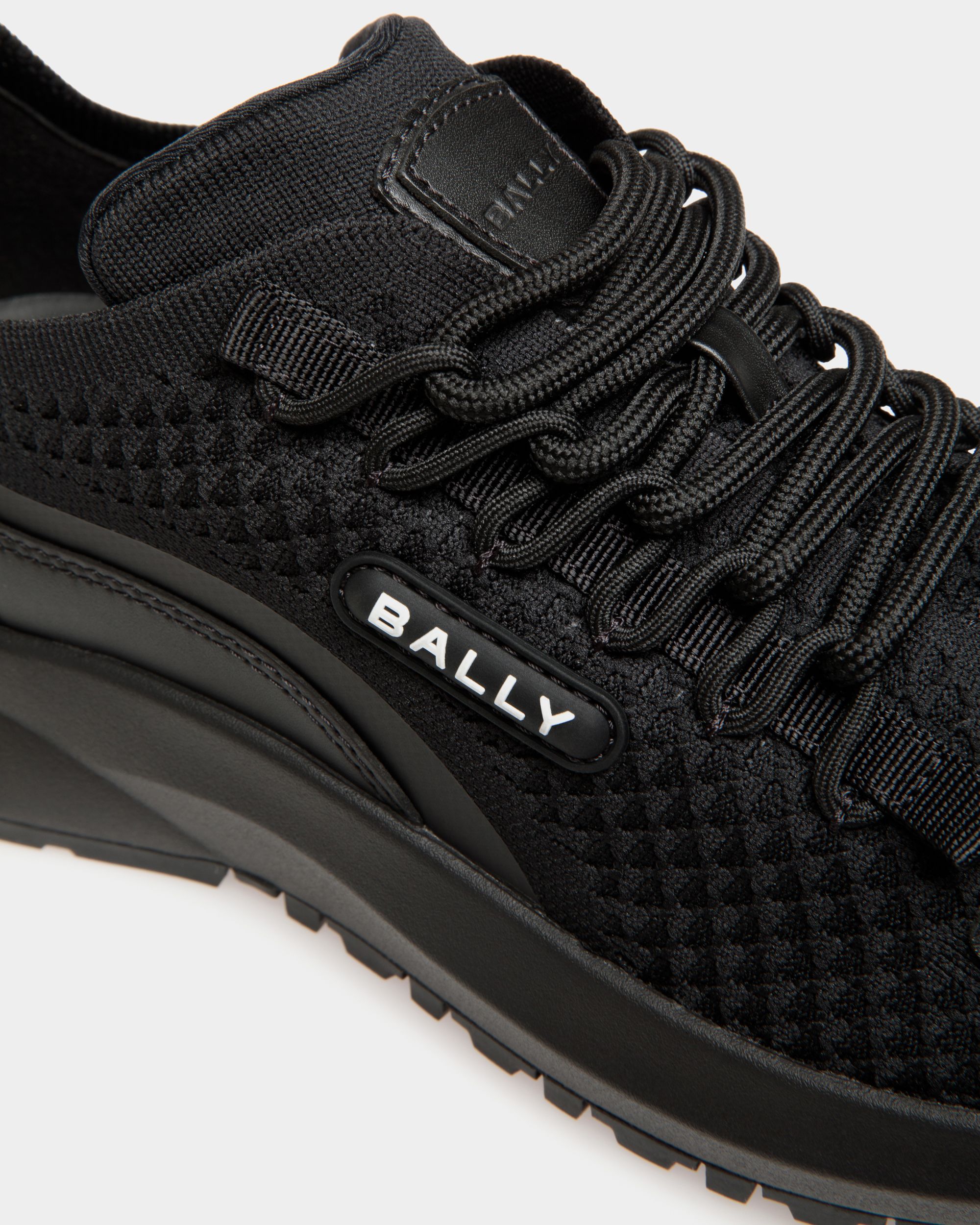 Outline Sneaker Aus Schwarzem Strickgewebe - Men's - Bally - 05