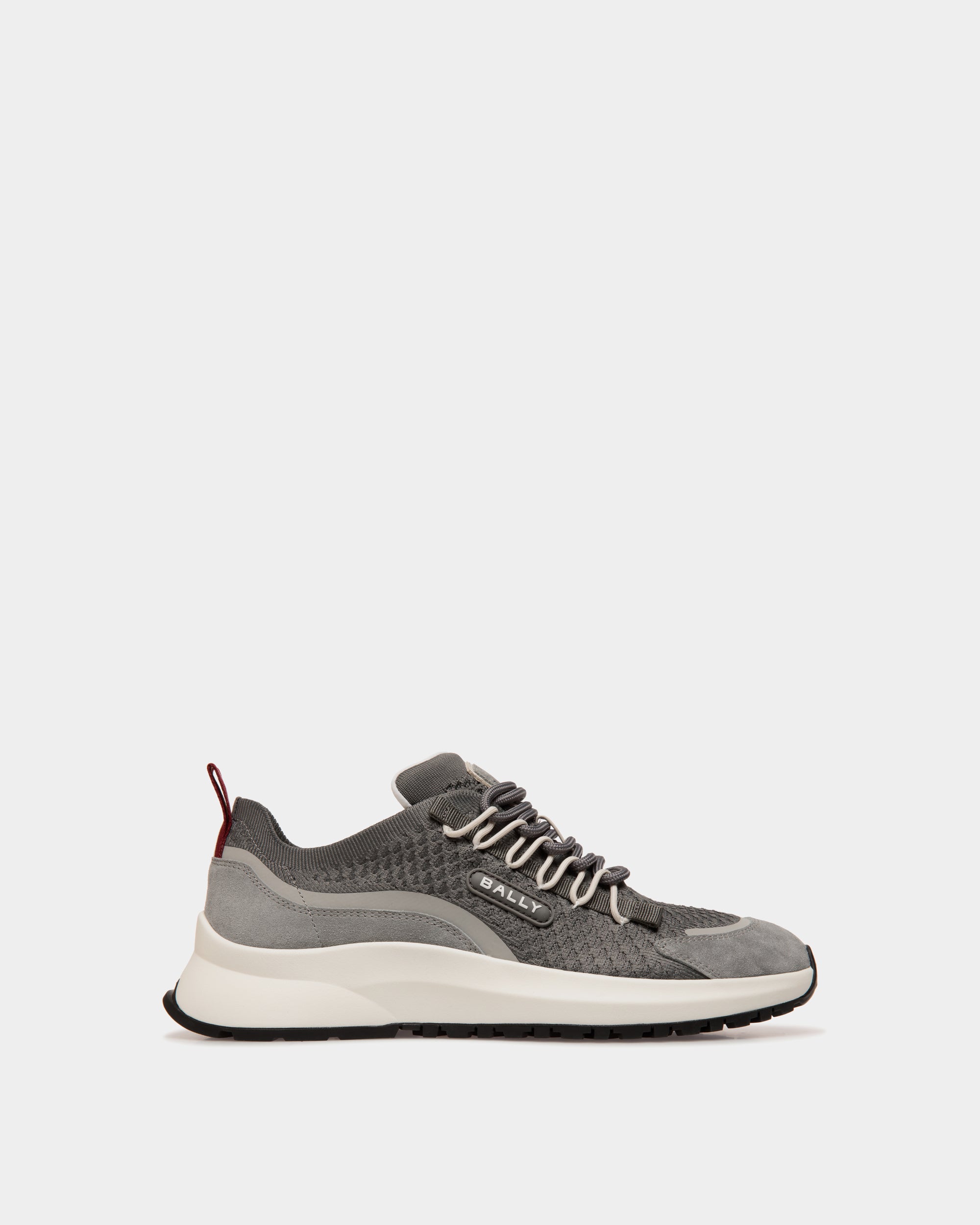 Outline Sneaker in Light Grey Knit - Men's - Bally - 01