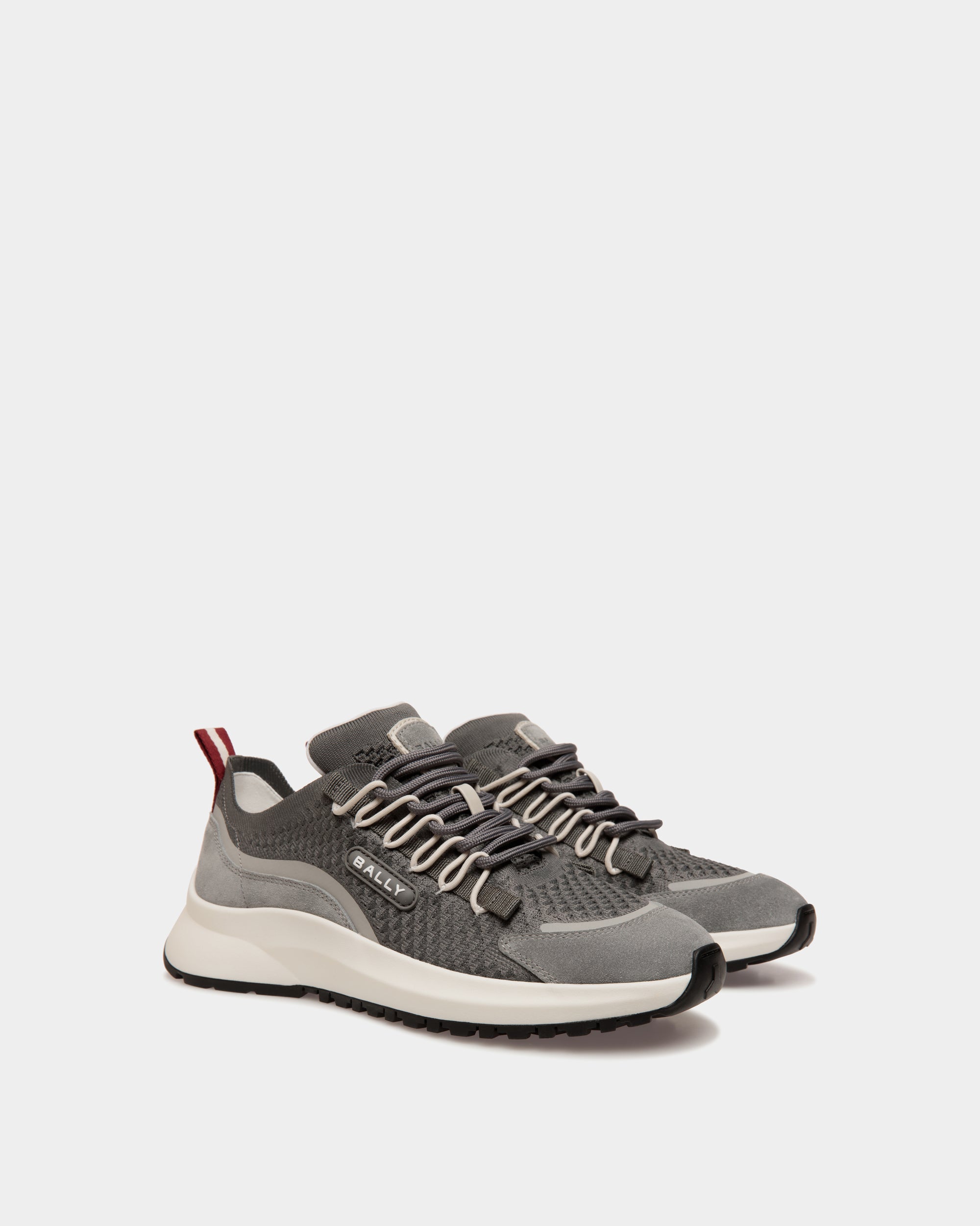 Outline Sneaker in Light Grey Knit - Men's - Bally - 02