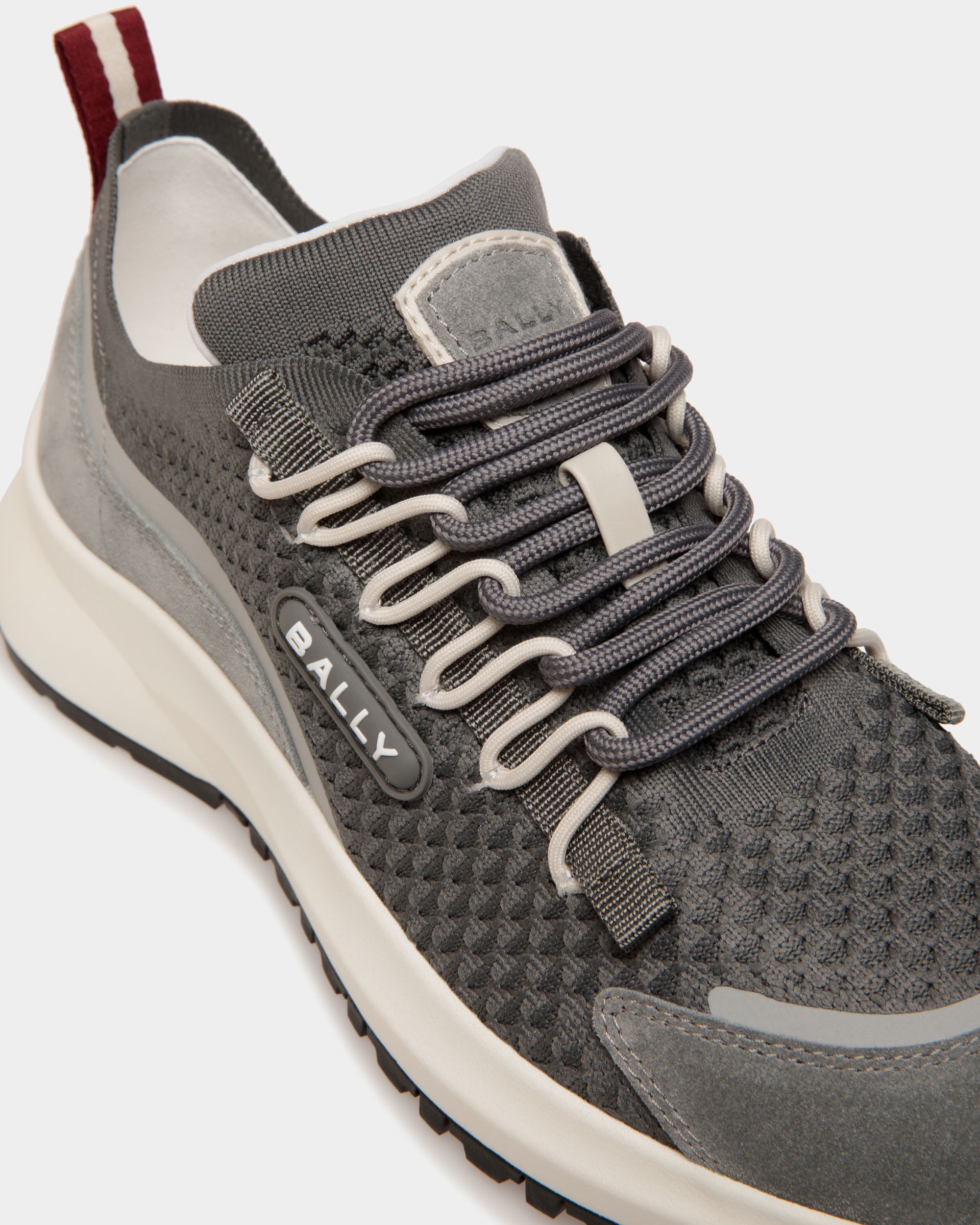 Outline Sneaker Aus Strickgewebe In Light Grey - Men's - Bally - 05