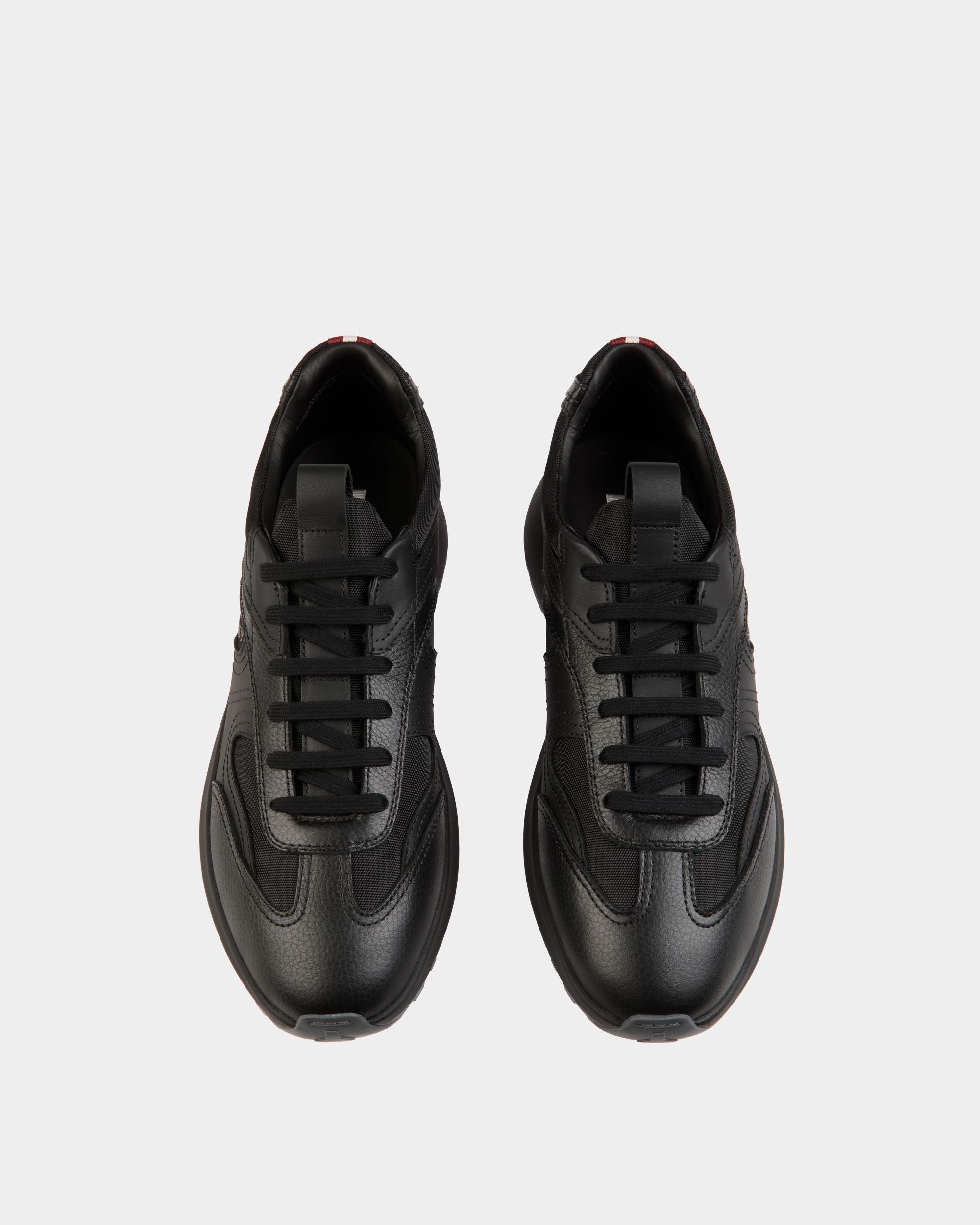 Sneaker Outline En Cuir Et Nylon Noirs - Homme - Bally - 05