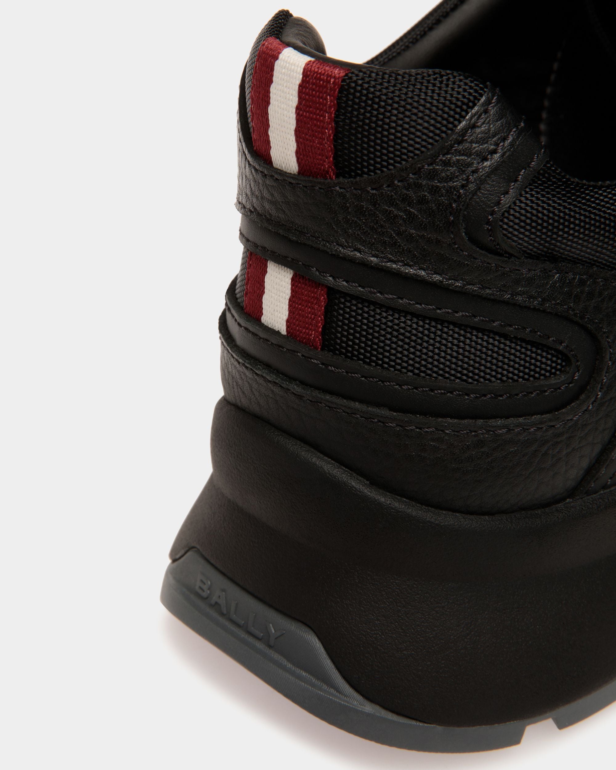 Sneaker Outline En Cuir Et Nylon Noirs - Homme - Bally - 06