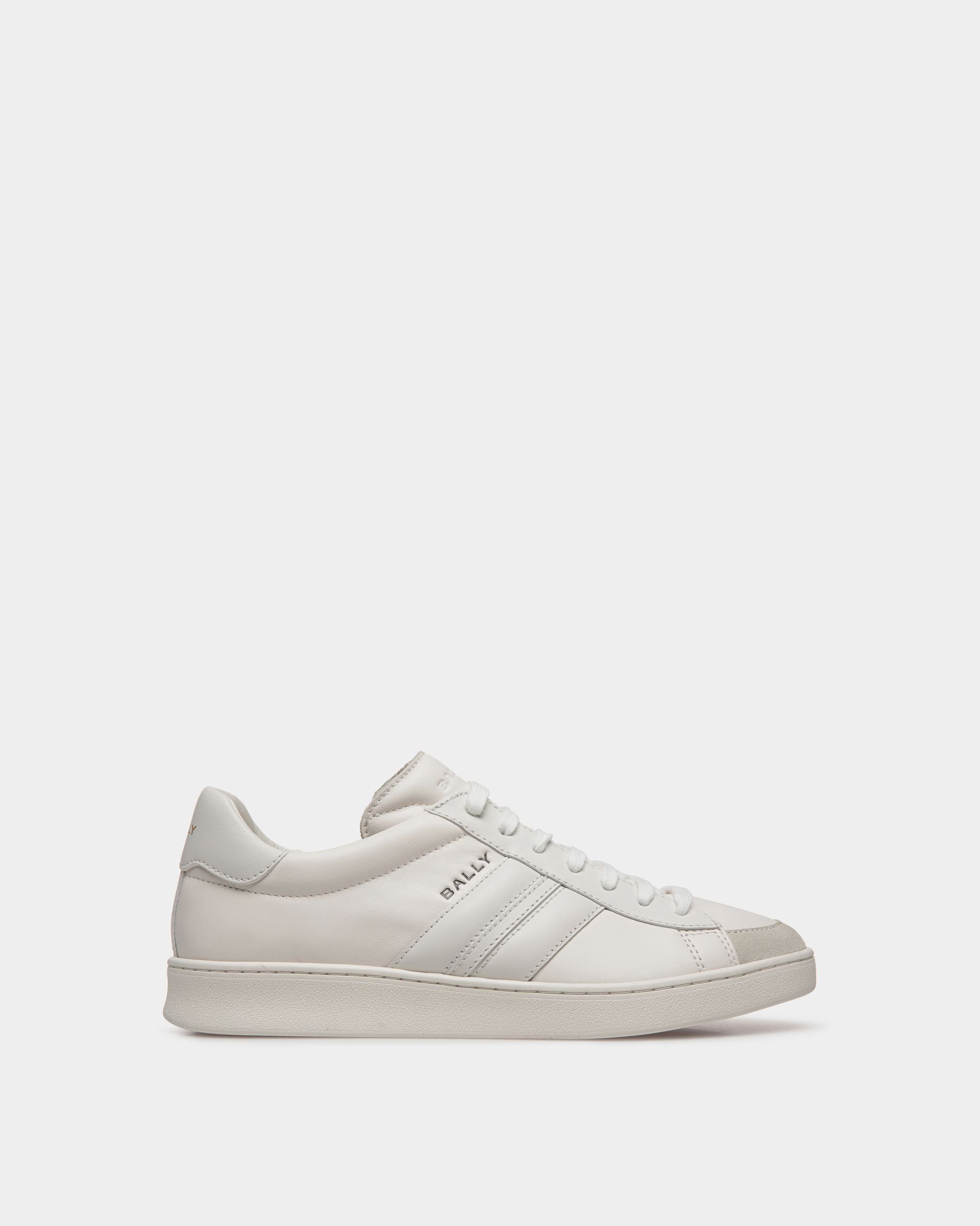 Tennis Sneaker In White Leather - Men's - Bally - 01
