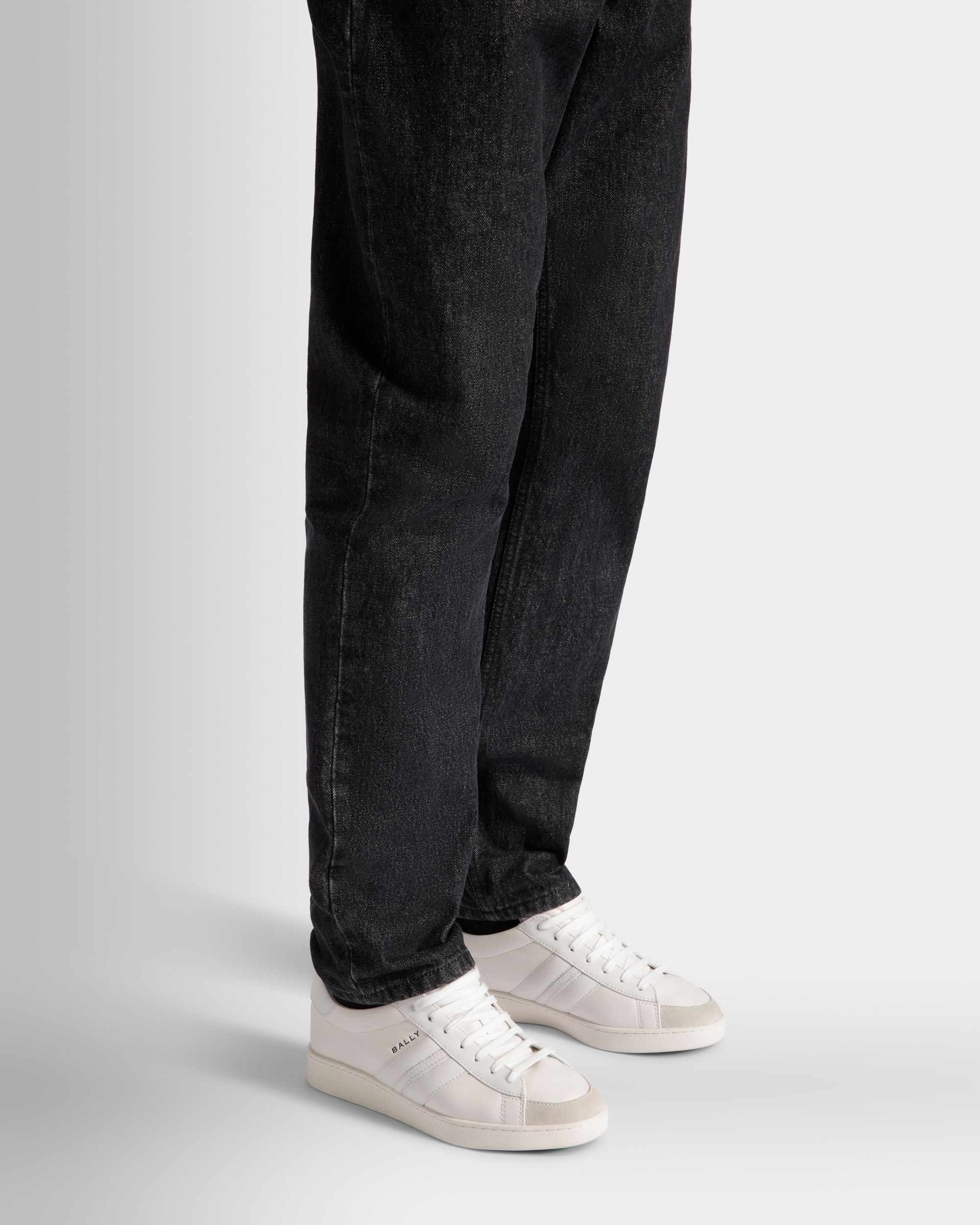 Tennis Sneaker Aus Leder In Weiß - Herren - Bally - 02