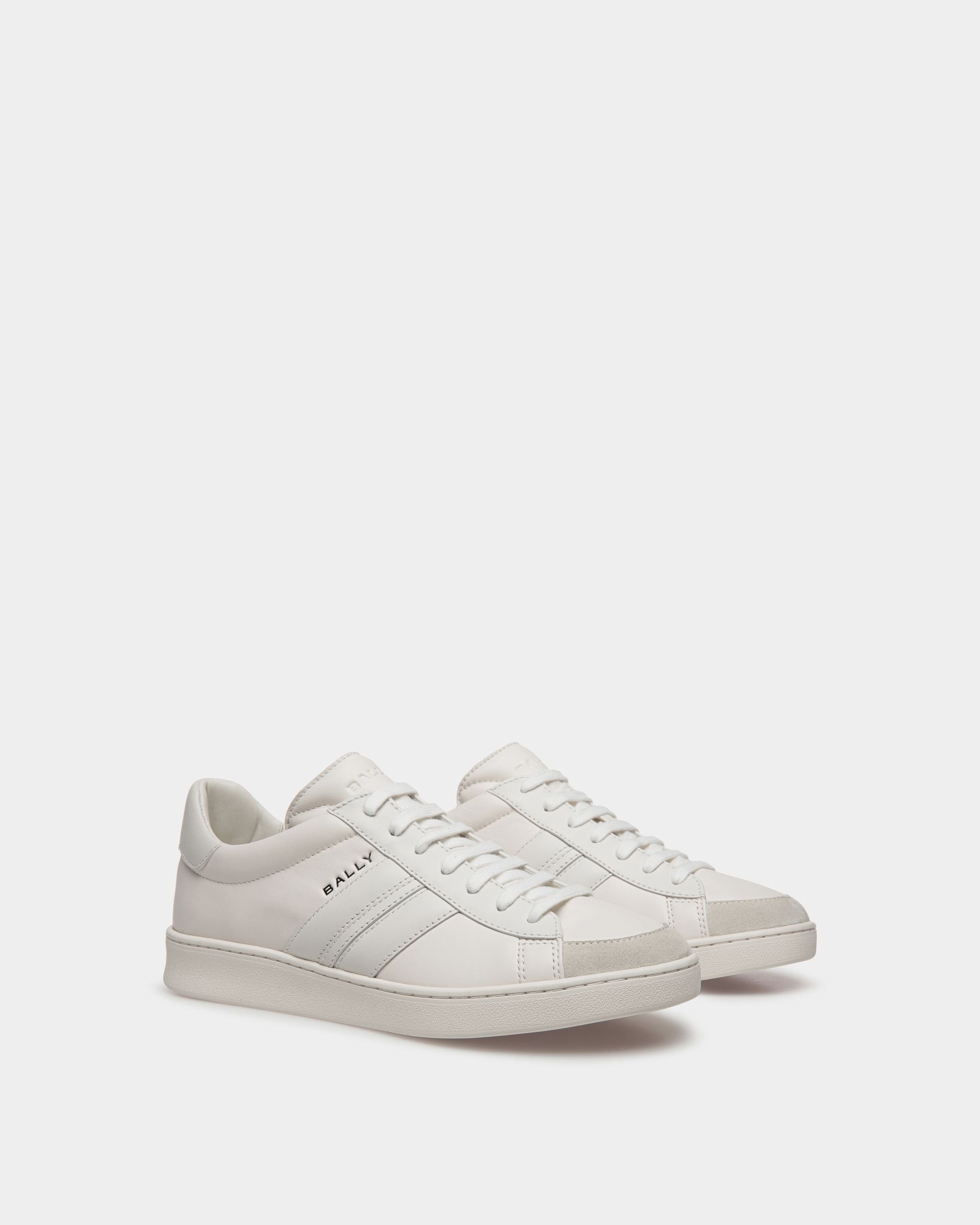 Tennis Sneaker In White Leather - Men's - Bally - 03