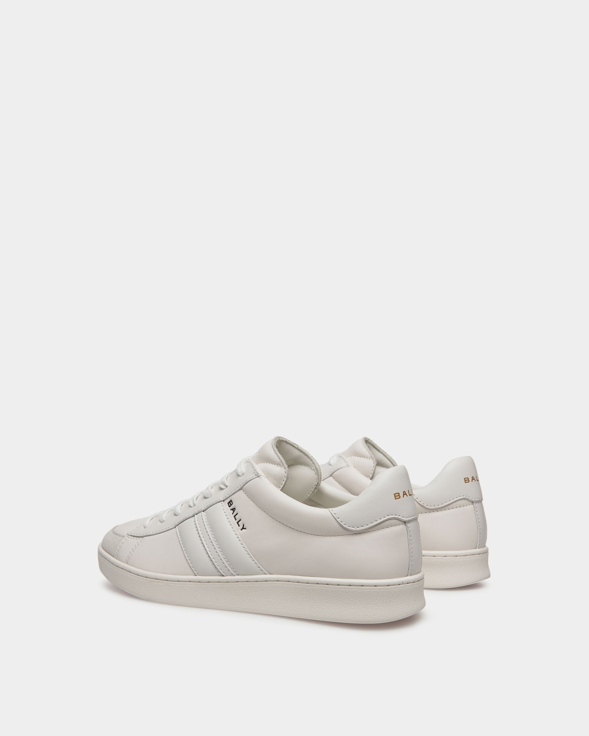 Tennis Sneaker In White Leather - Men's - Bally - 04