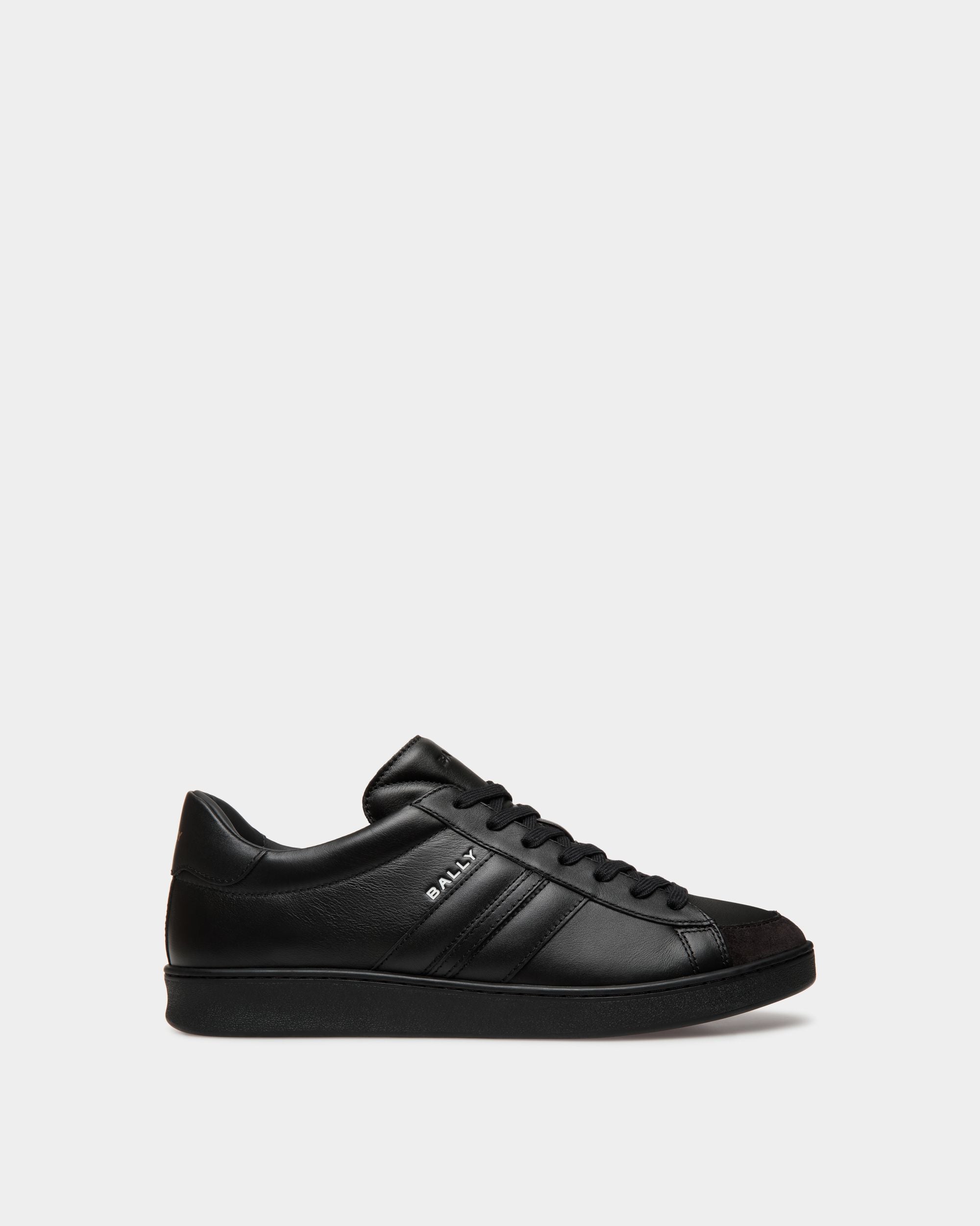 Tennis Sneaker Aus Schwarzem Leder - Herren - Bally - 01