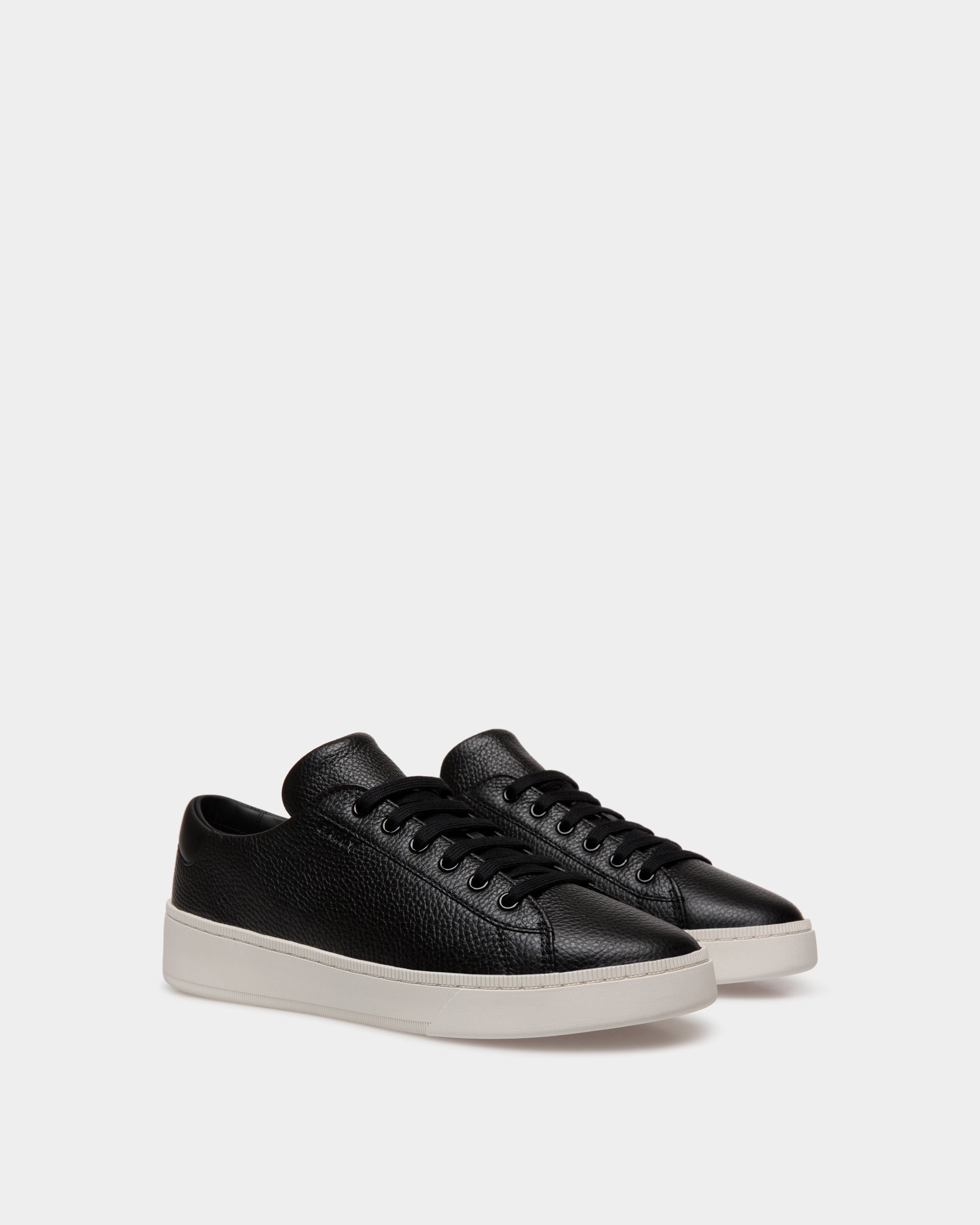 Sneaker Raise In Pelle Granata Nera - Uomo - Bally - 02
