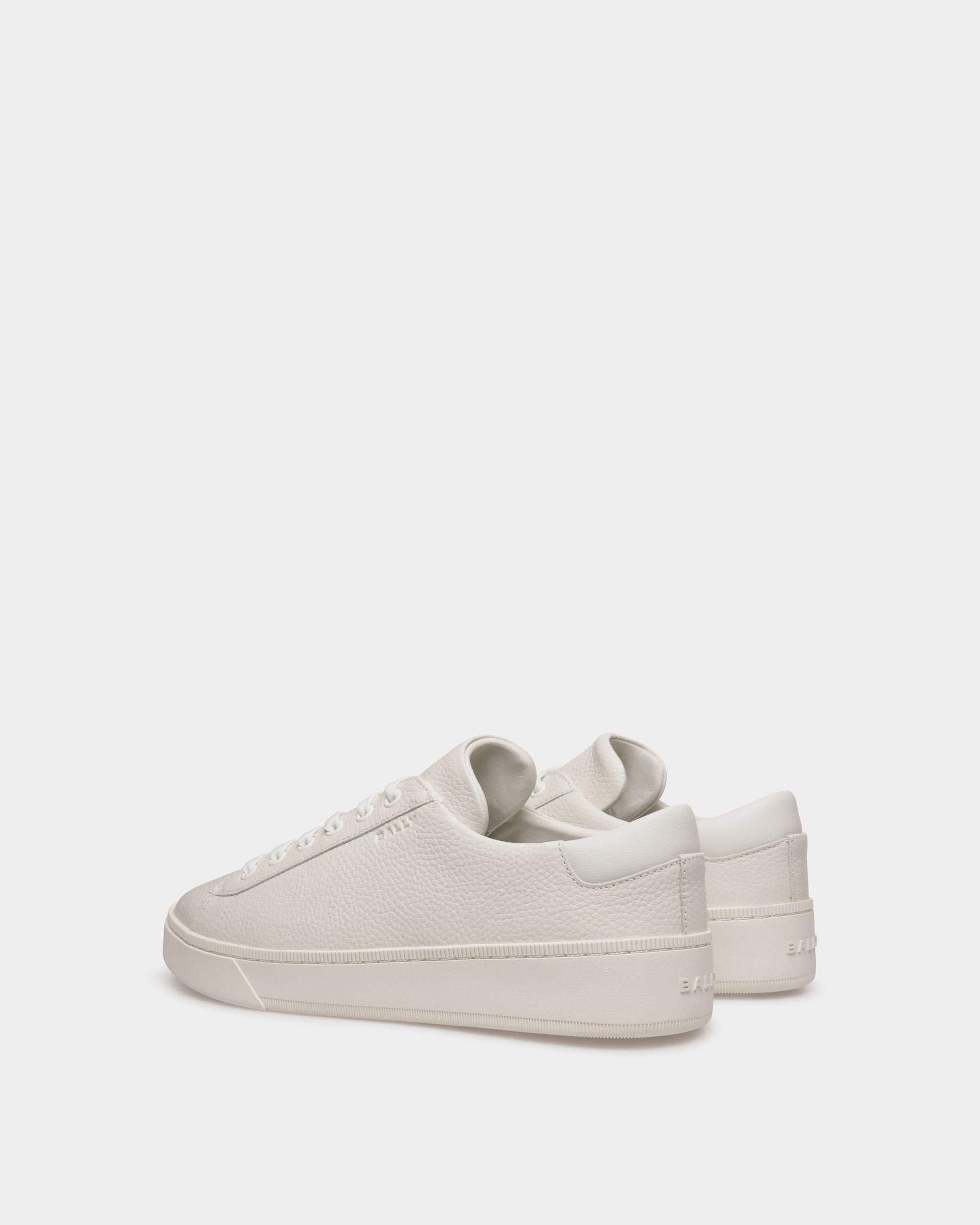 Raise Sneaker Aus Genarbtem Leder In Weiß - Uomo - Bally - 04