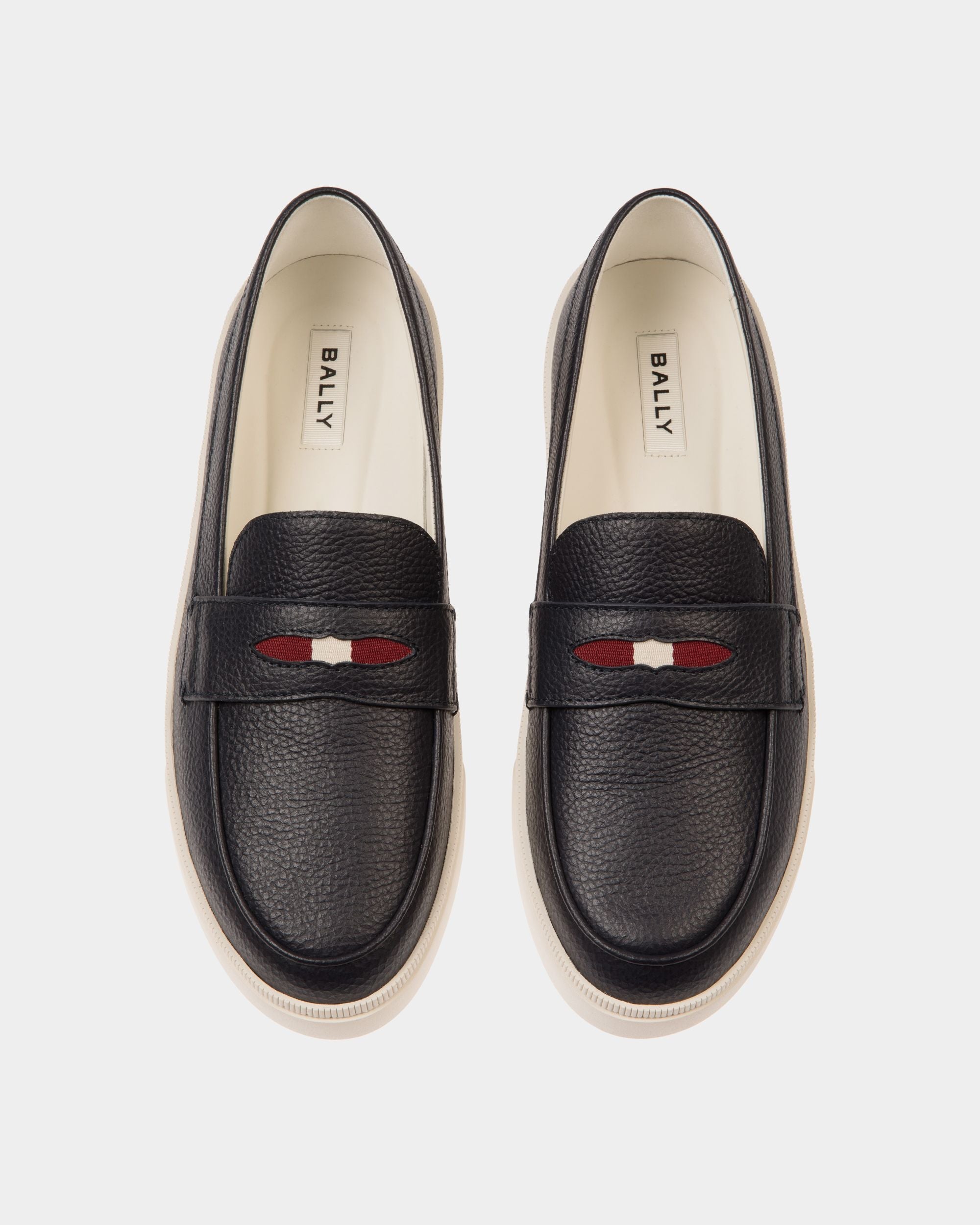 Raise Sneaker Aus Genarbtem Leder In Navy Blue - Homme - Bally - 04