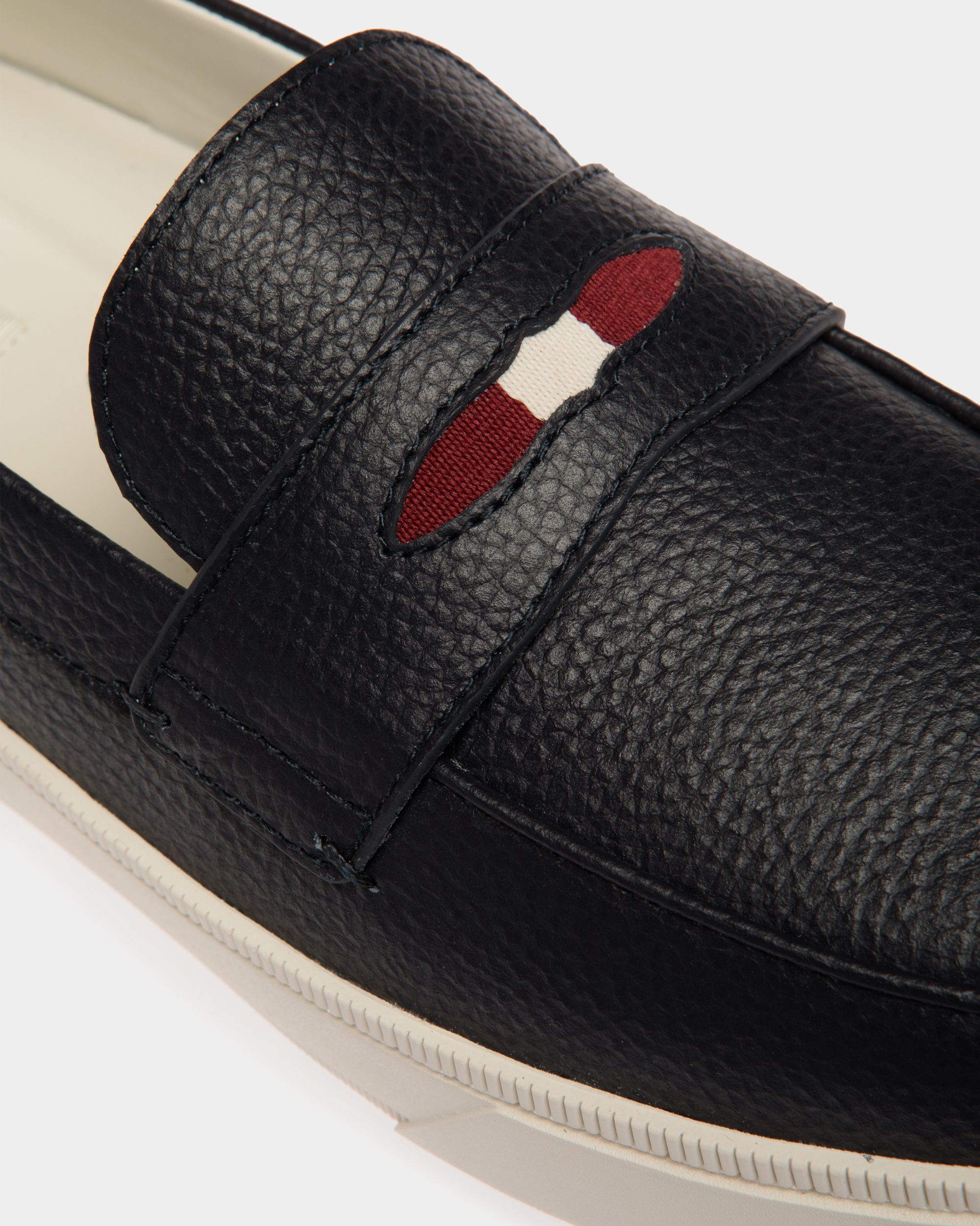 Raise Sneaker Aus Genarbtem Leder In Navy Blue - Homme - Bally - 05