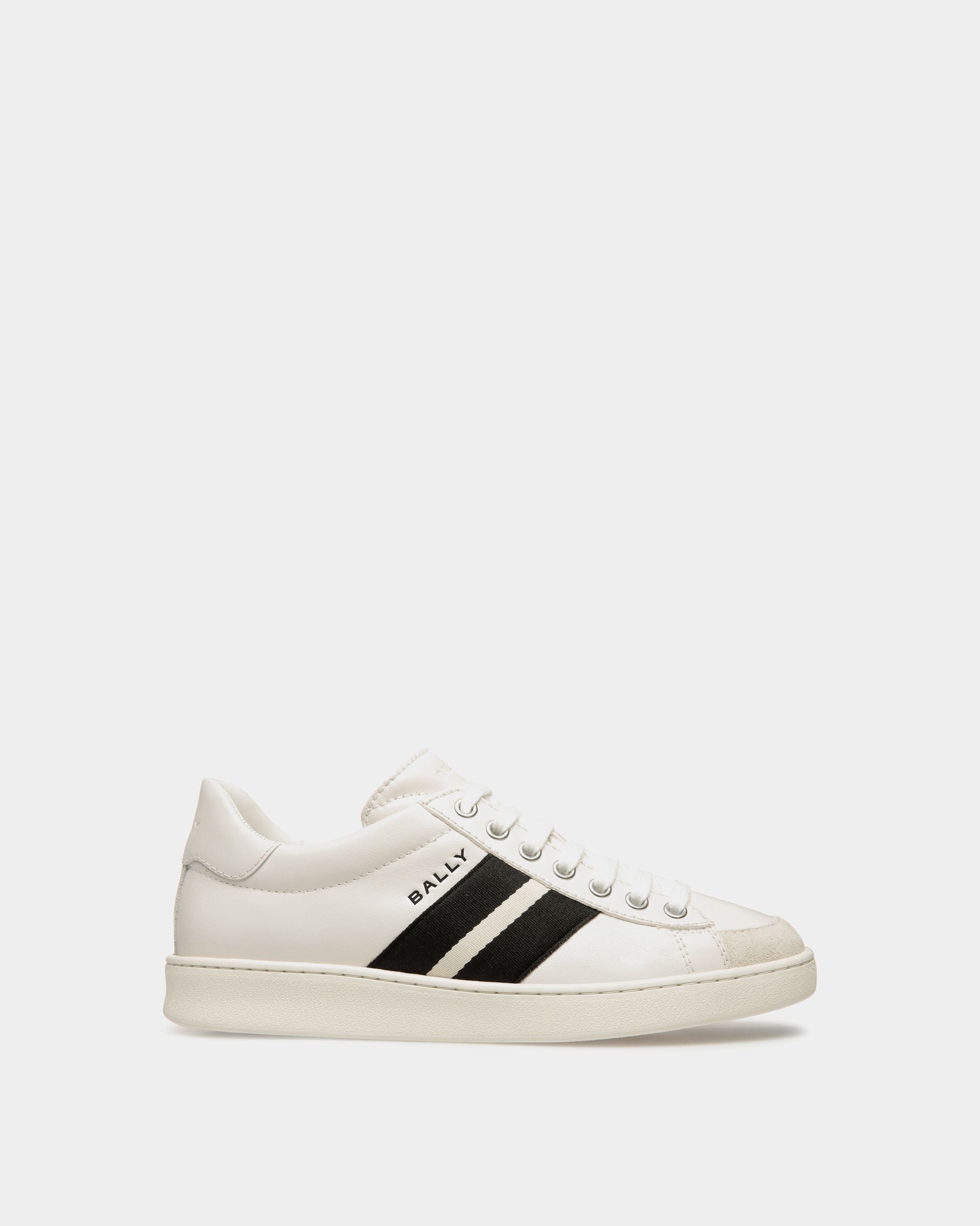 Tennis Sneaker In White Leather - Men's - Bally - 01