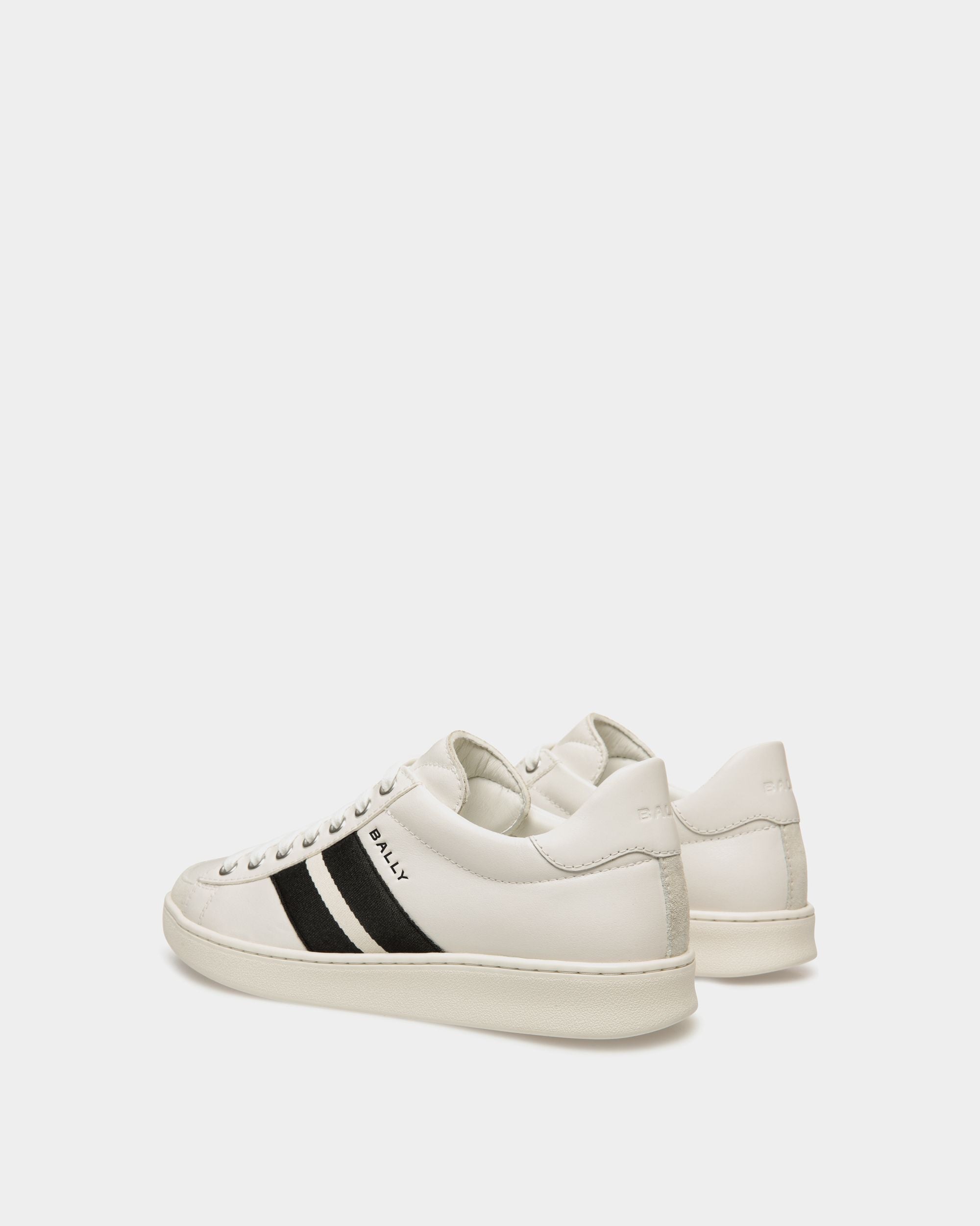 Tennis Sneaker In White Leather - Men's - Bally - 03