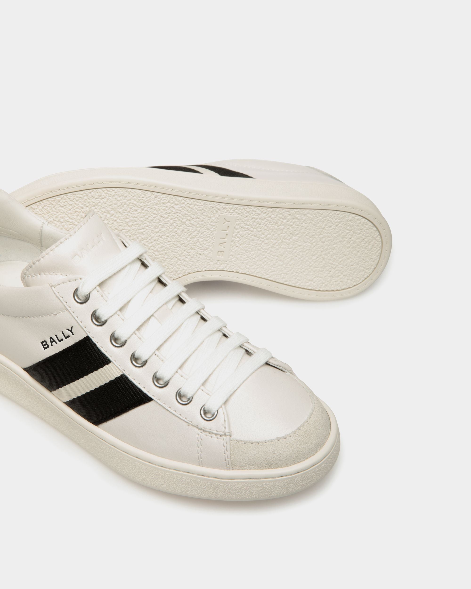 Tennis Sneaker In White Leather - Men's - Bally - 04