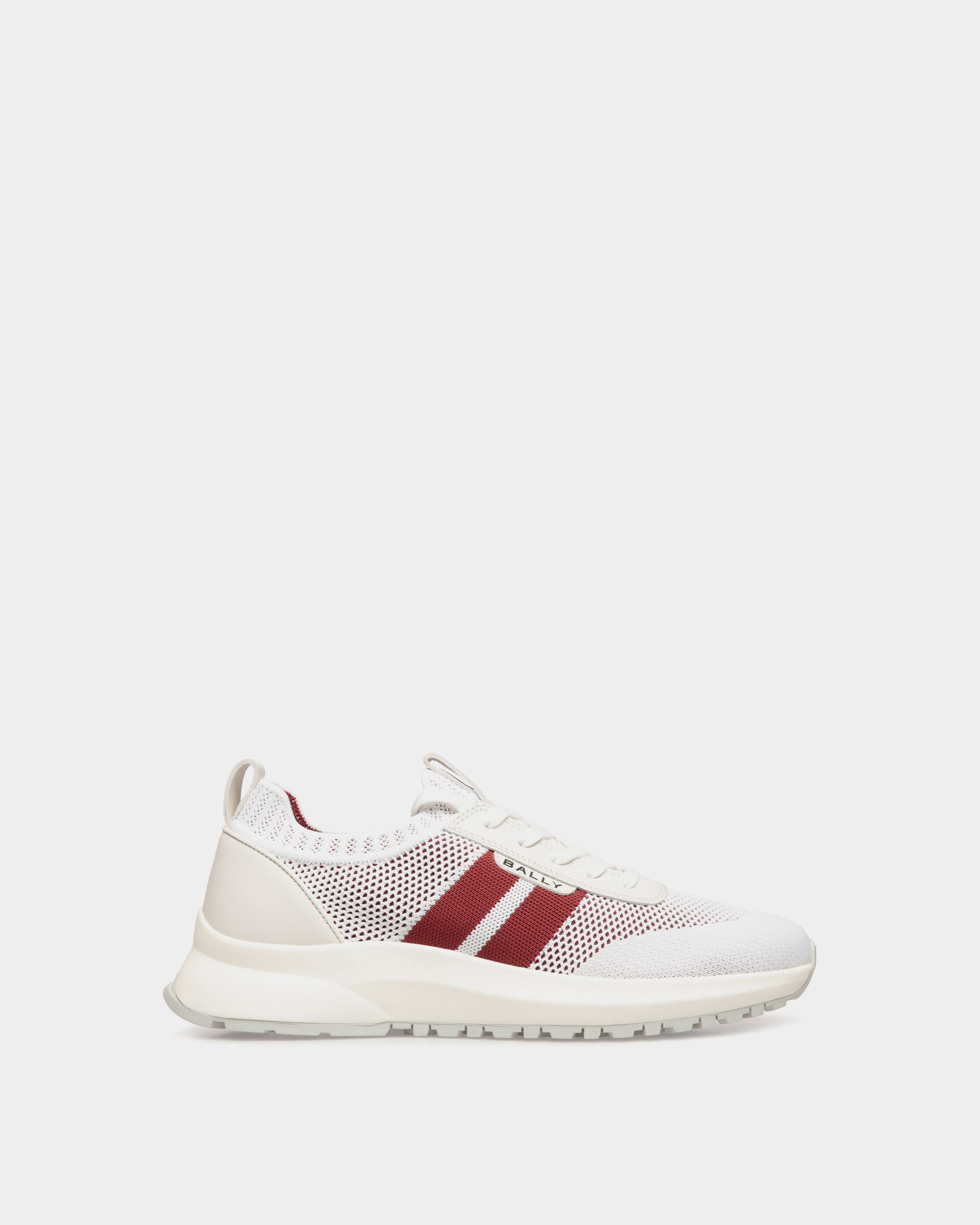 Outline Sneaker in White Knit - Men's - Bally - 01