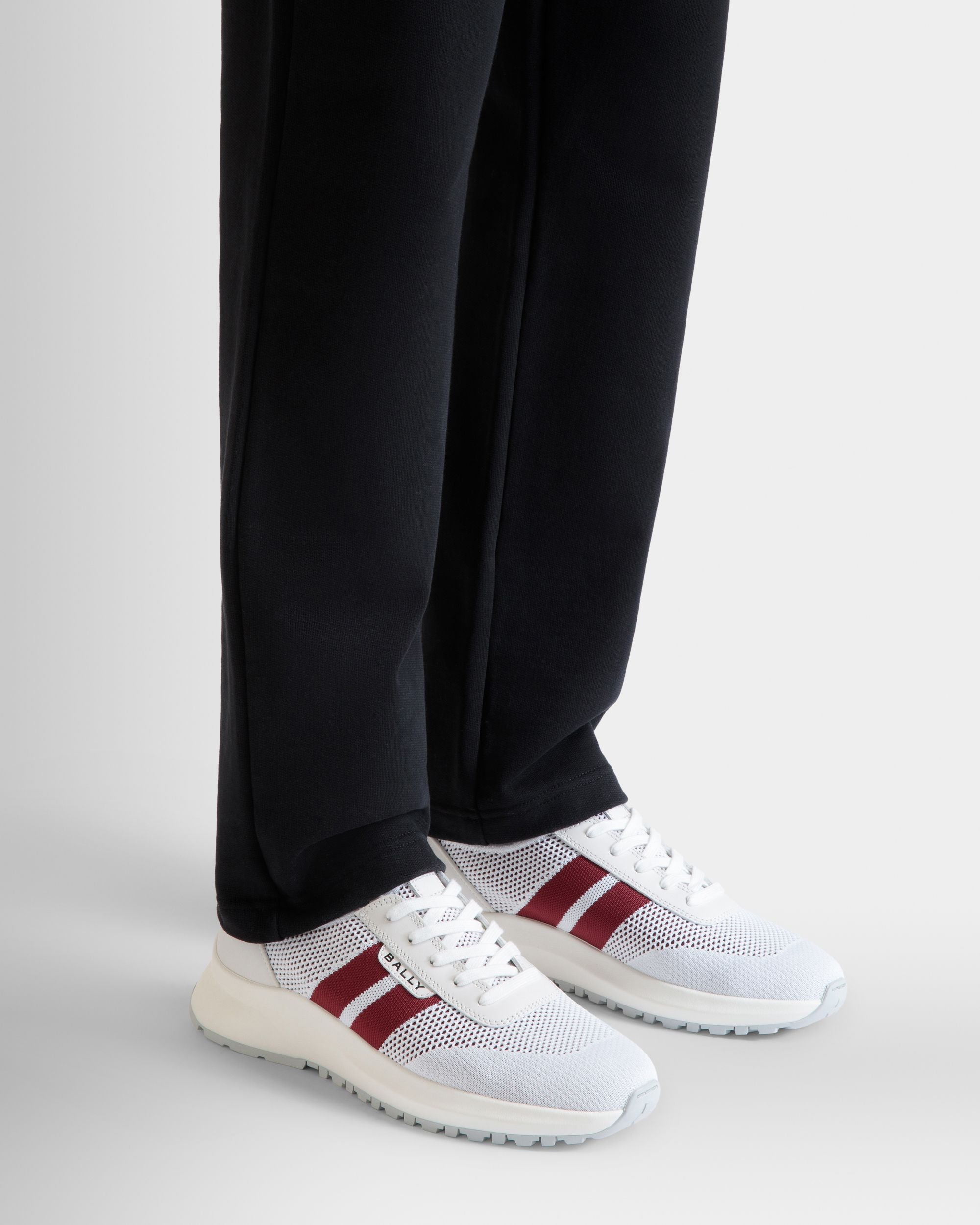 Outline Sneaker in White Knit - Men's - Bally - 02