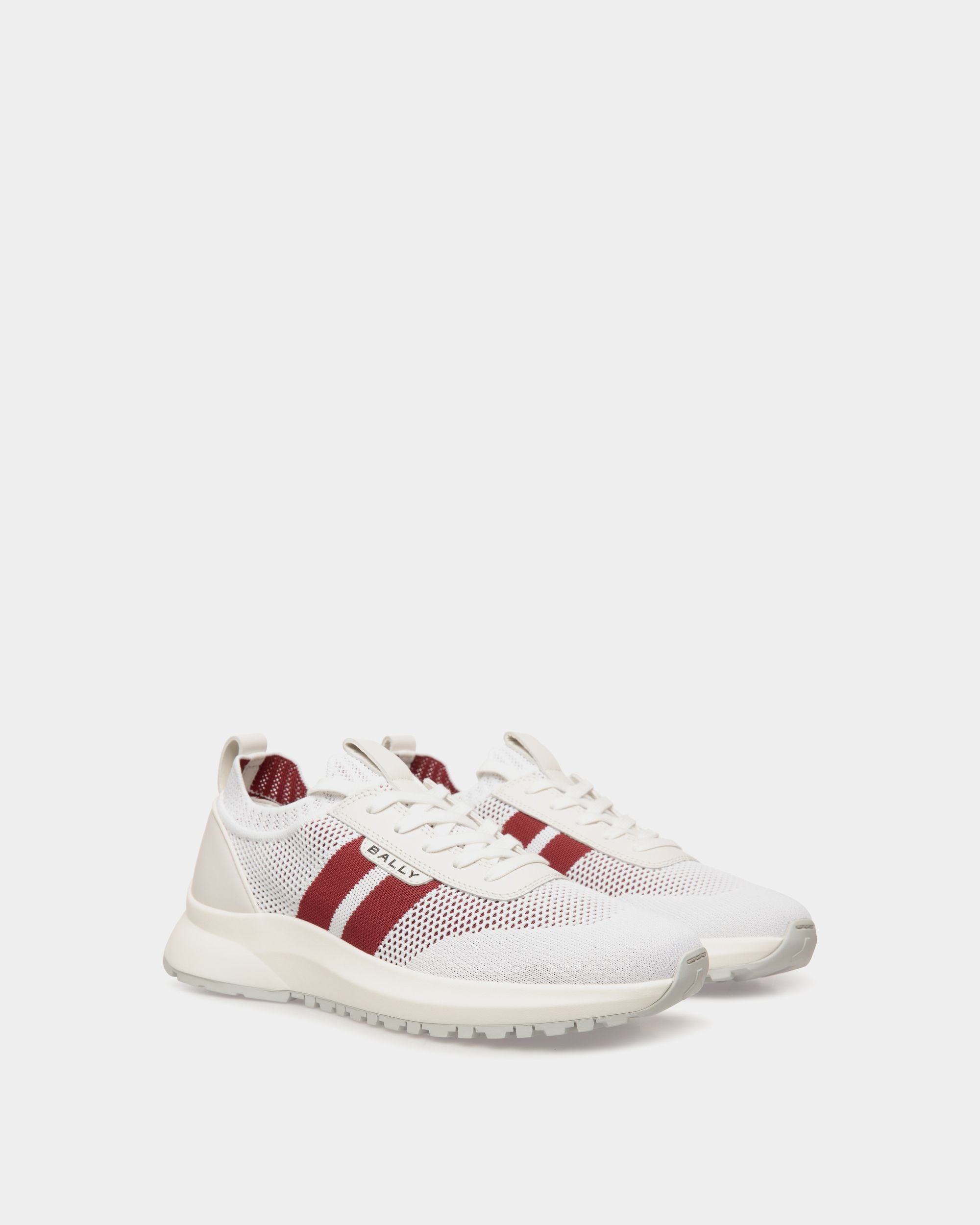 Outline Sneaker in White Knit - Men's - Bally - 03