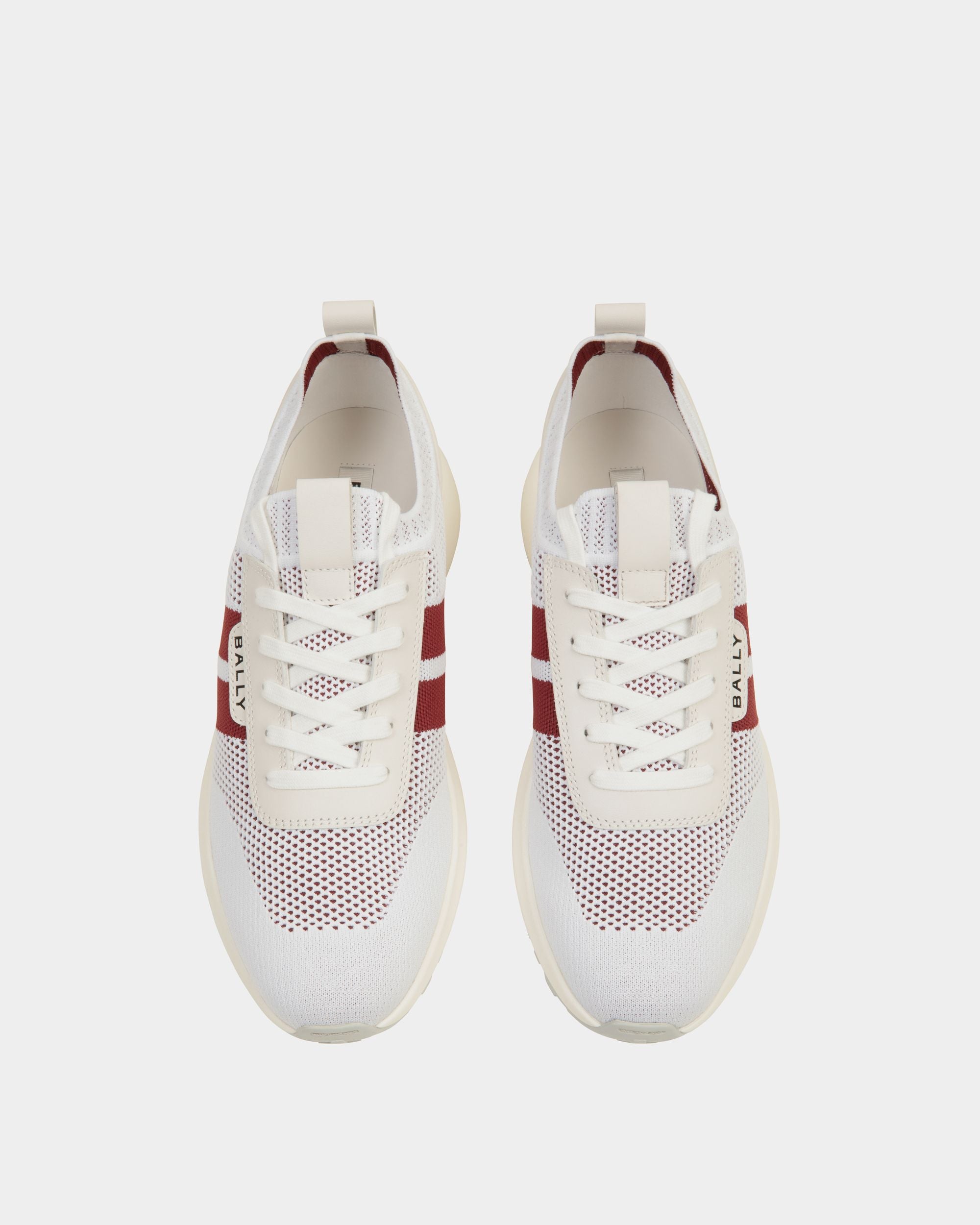 Outline Sneaker in White Knit - Men's - Bally - 05