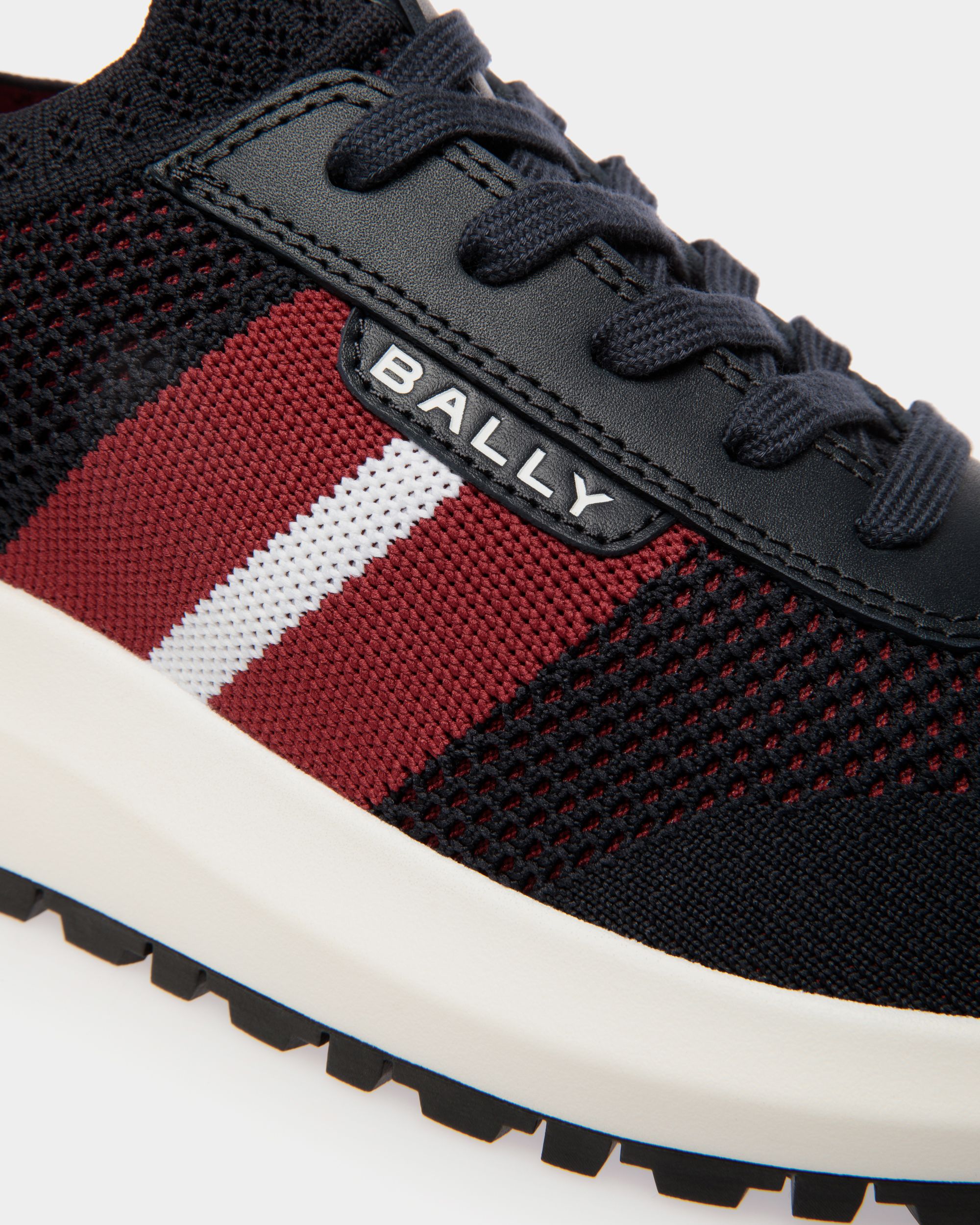 Outline Sneaker in Navy Blue Knit - Men's - Bally - 06