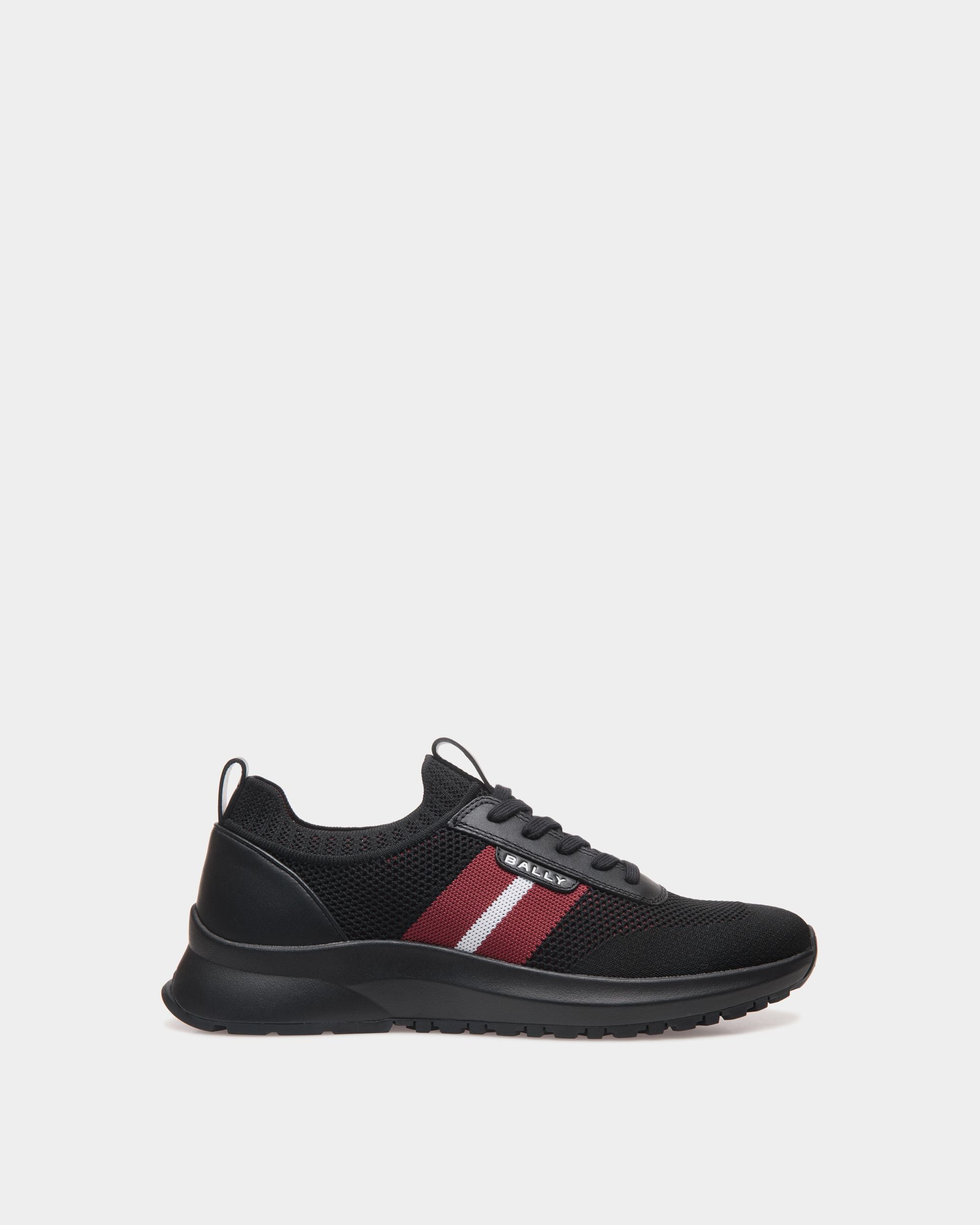 Sneaker Outline In Maglia Nera - Uomo - Bally - 01