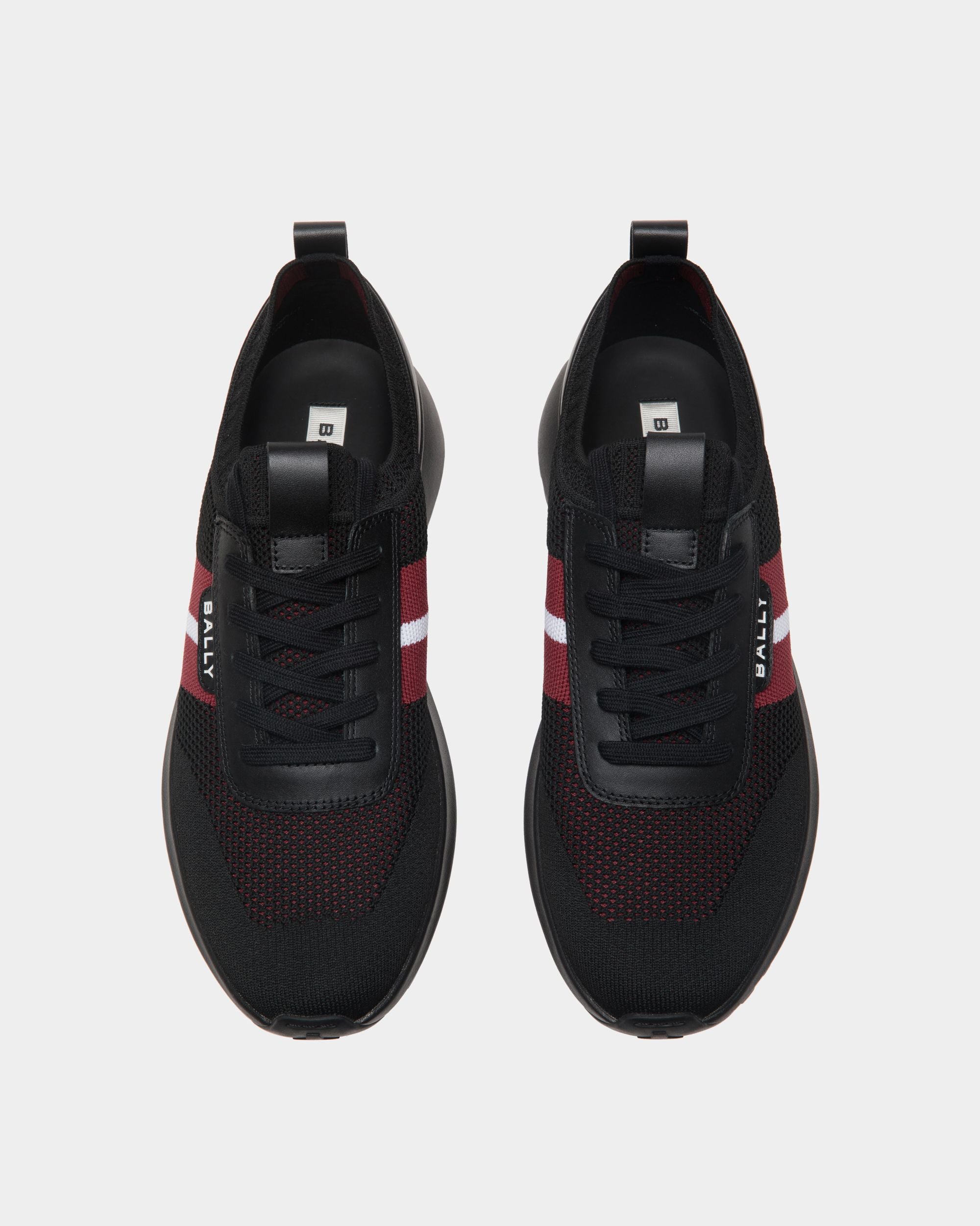 Sneaker Outline In Maglia Nera - Uomo - Bally - 04