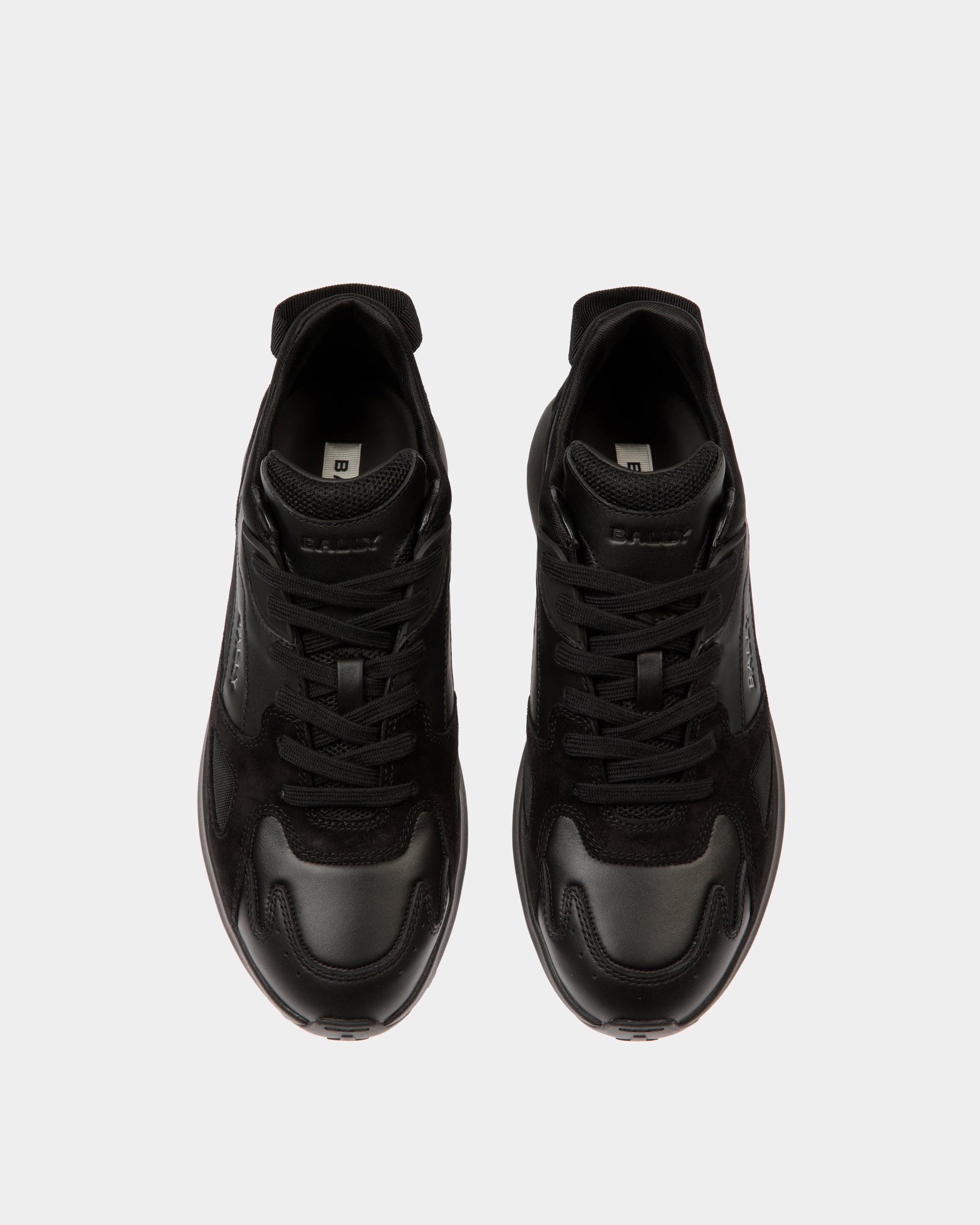 Sneaker Outline In Pelle Nera E Nylon - Uomo - Bally - 05