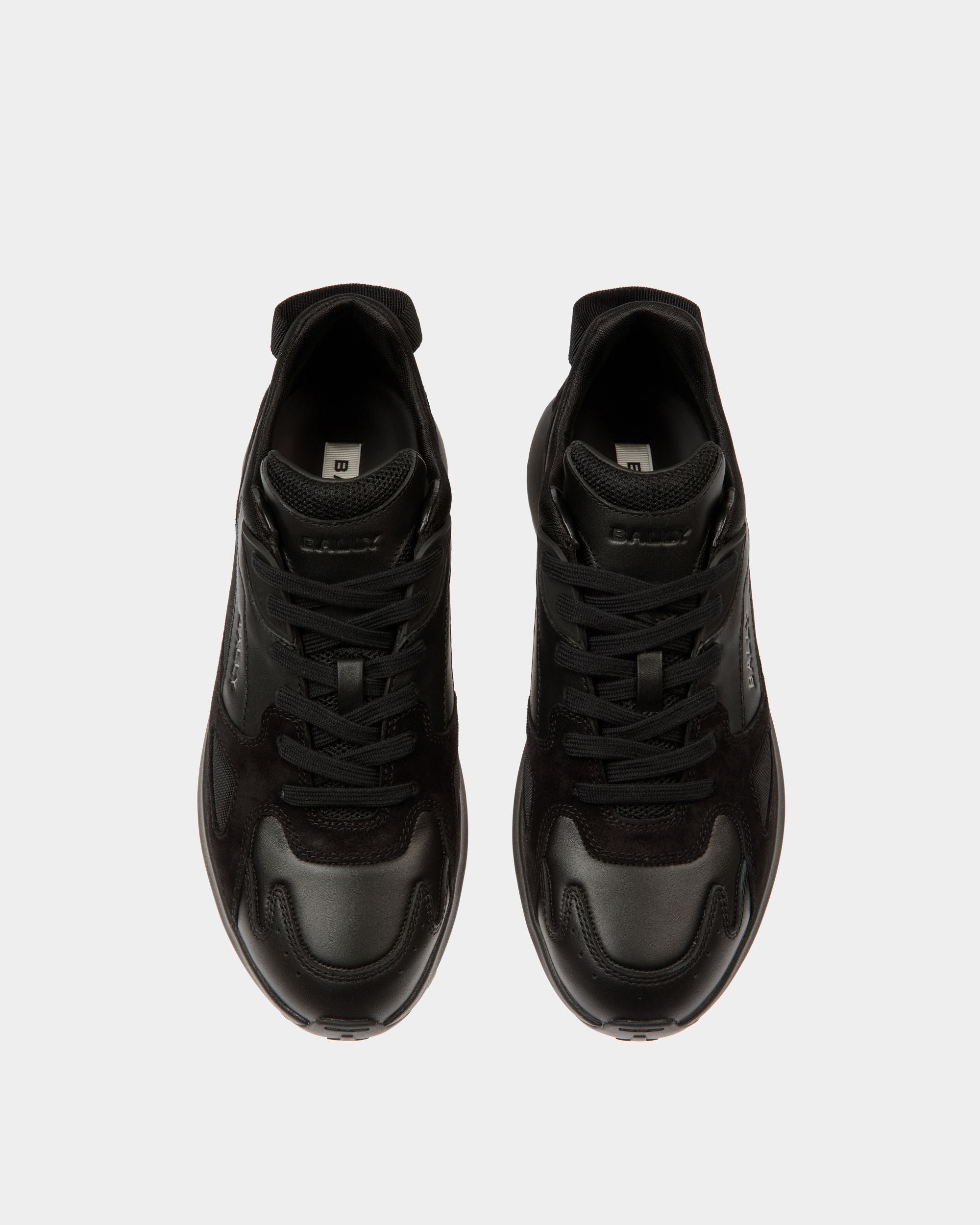 Sneaker Outline In Pelle Nera E Nylon - Uomo - Bally - 05
