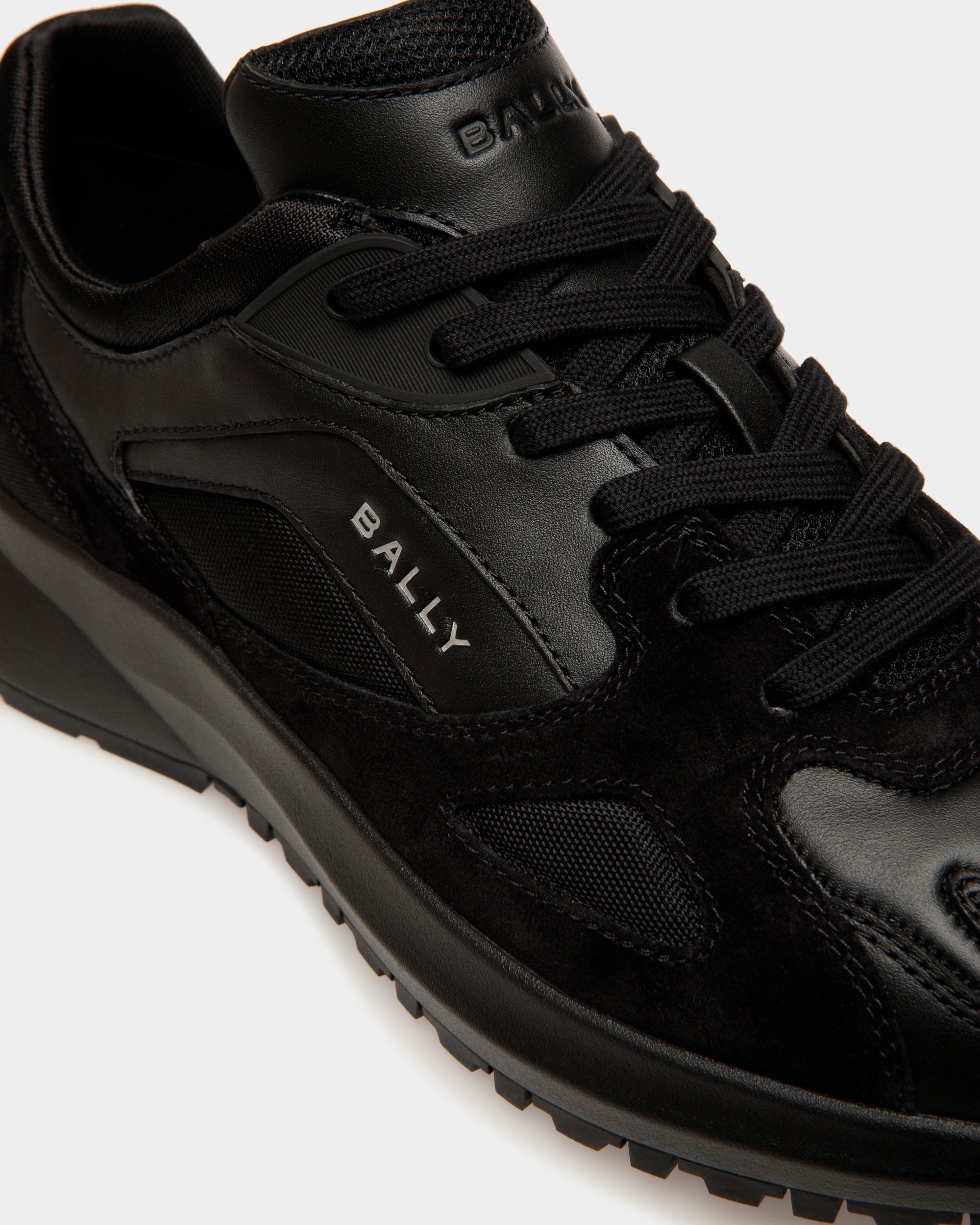 Sneaker Outline In Pelle Nera E Nylon - Uomo - Bally - 06