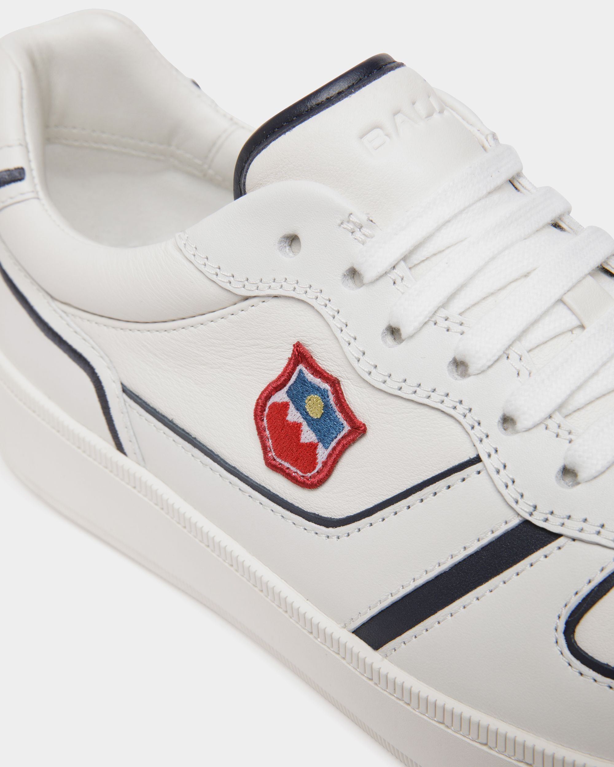 Raise Sneaker Aus Leder In Weiß Und Navy Blue - Herren - Bally - 06