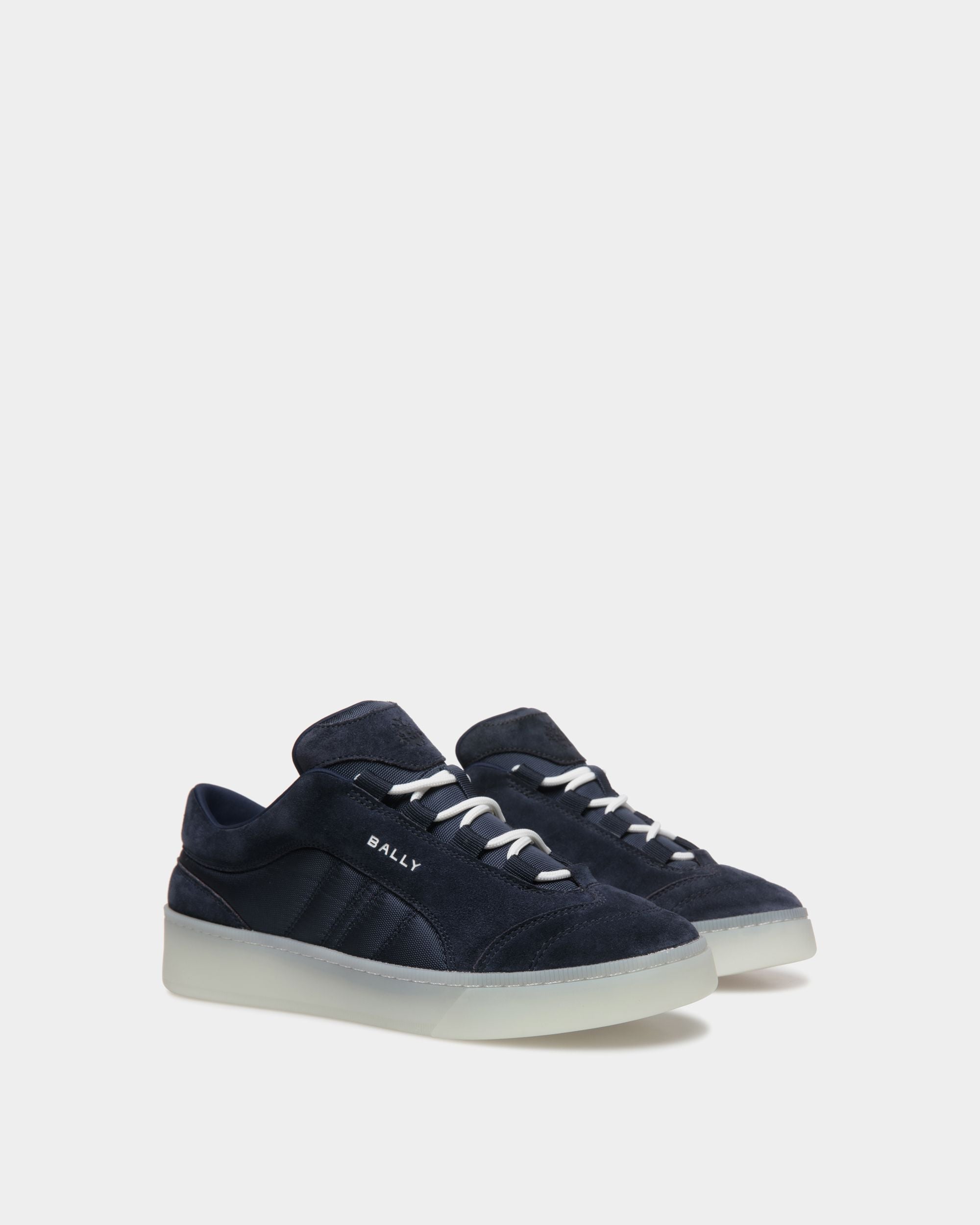 Raise Sneaker in Navy Blue Suede Leather and Nylon - Men's - Bally - 03