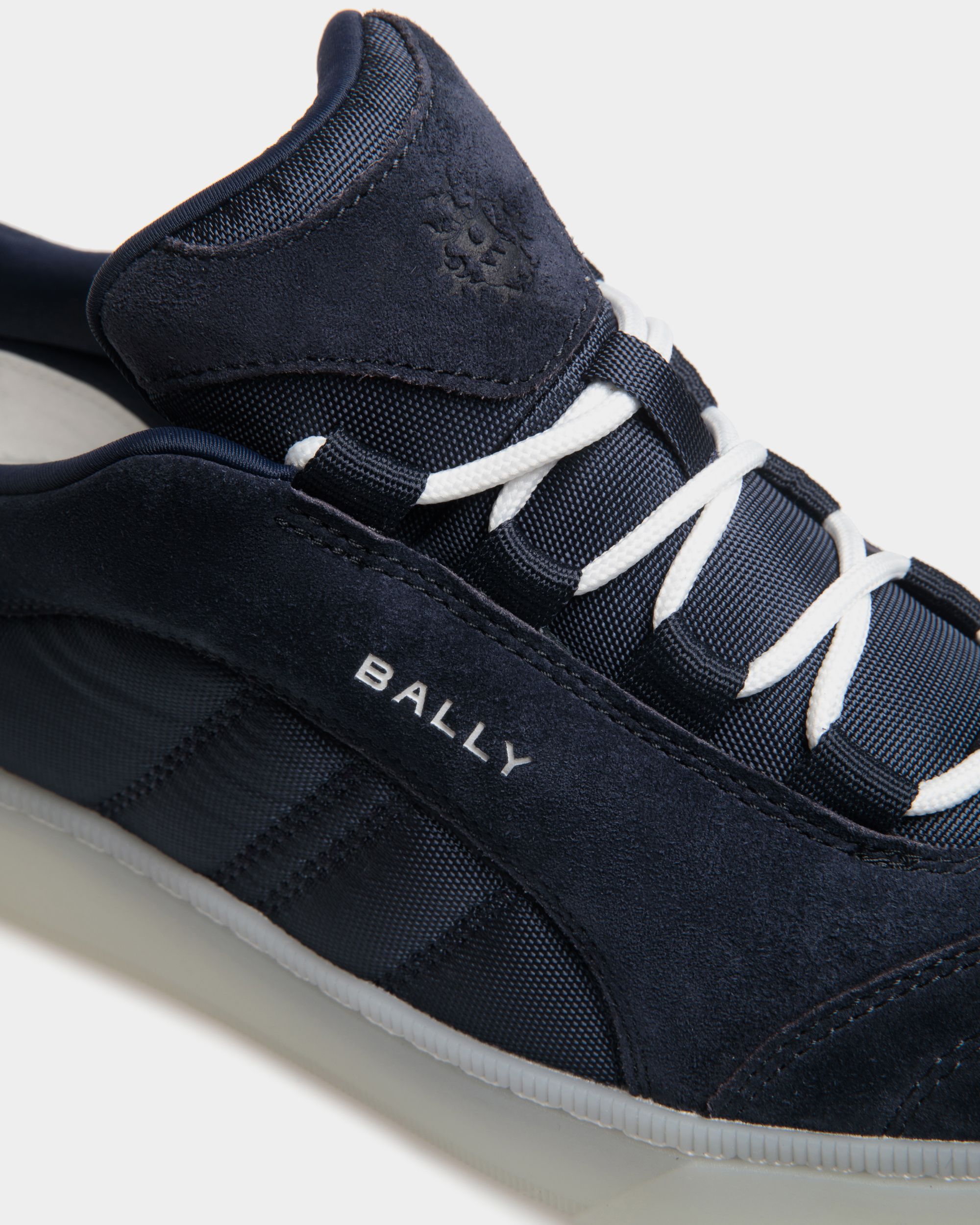Raise Sneaker in Navy Blue Suede Leather and Nylon - Men's - Bally - 06