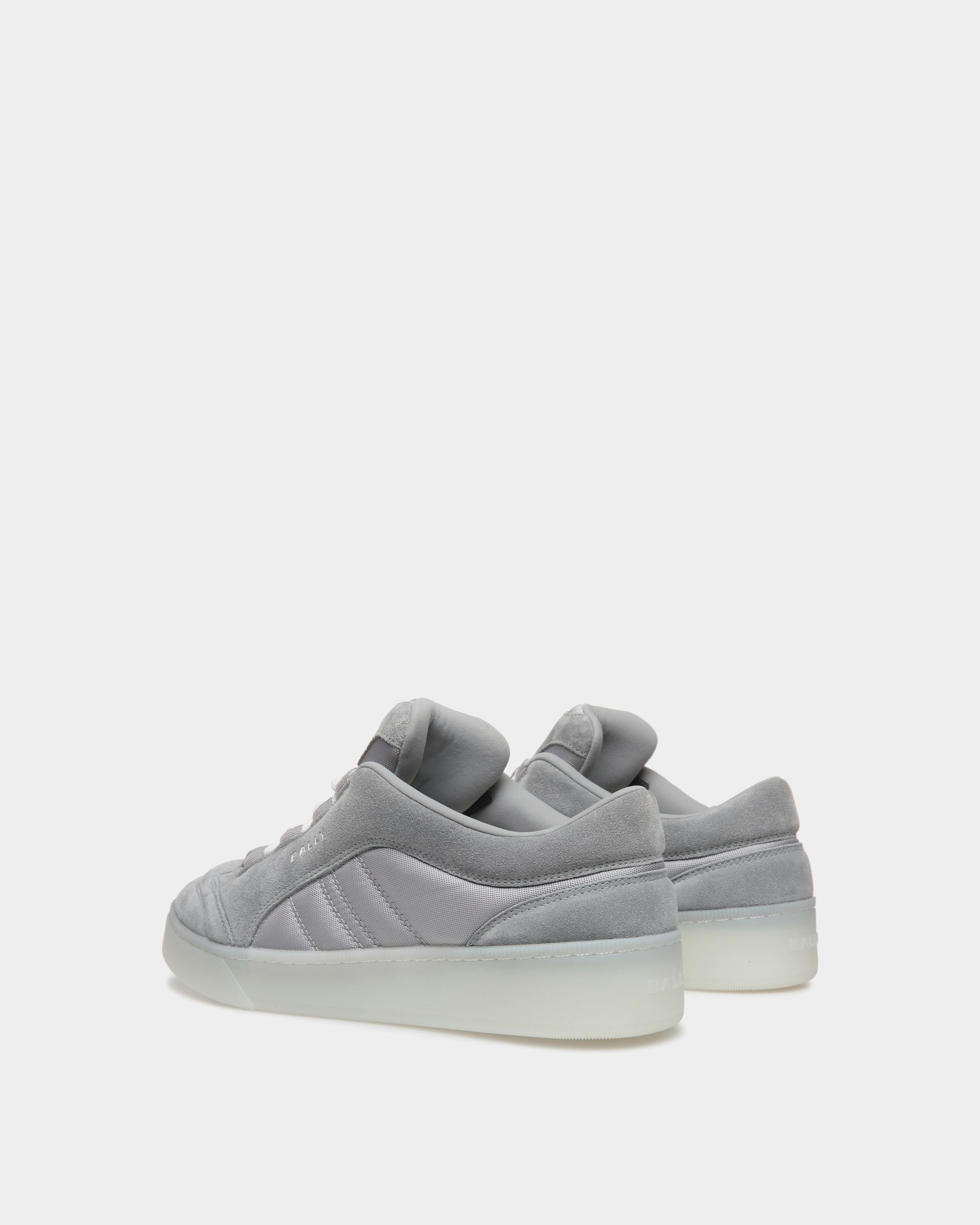 Sneaker Raise En Daim Et Nylon Light Grey - Homme - Bally - 04
