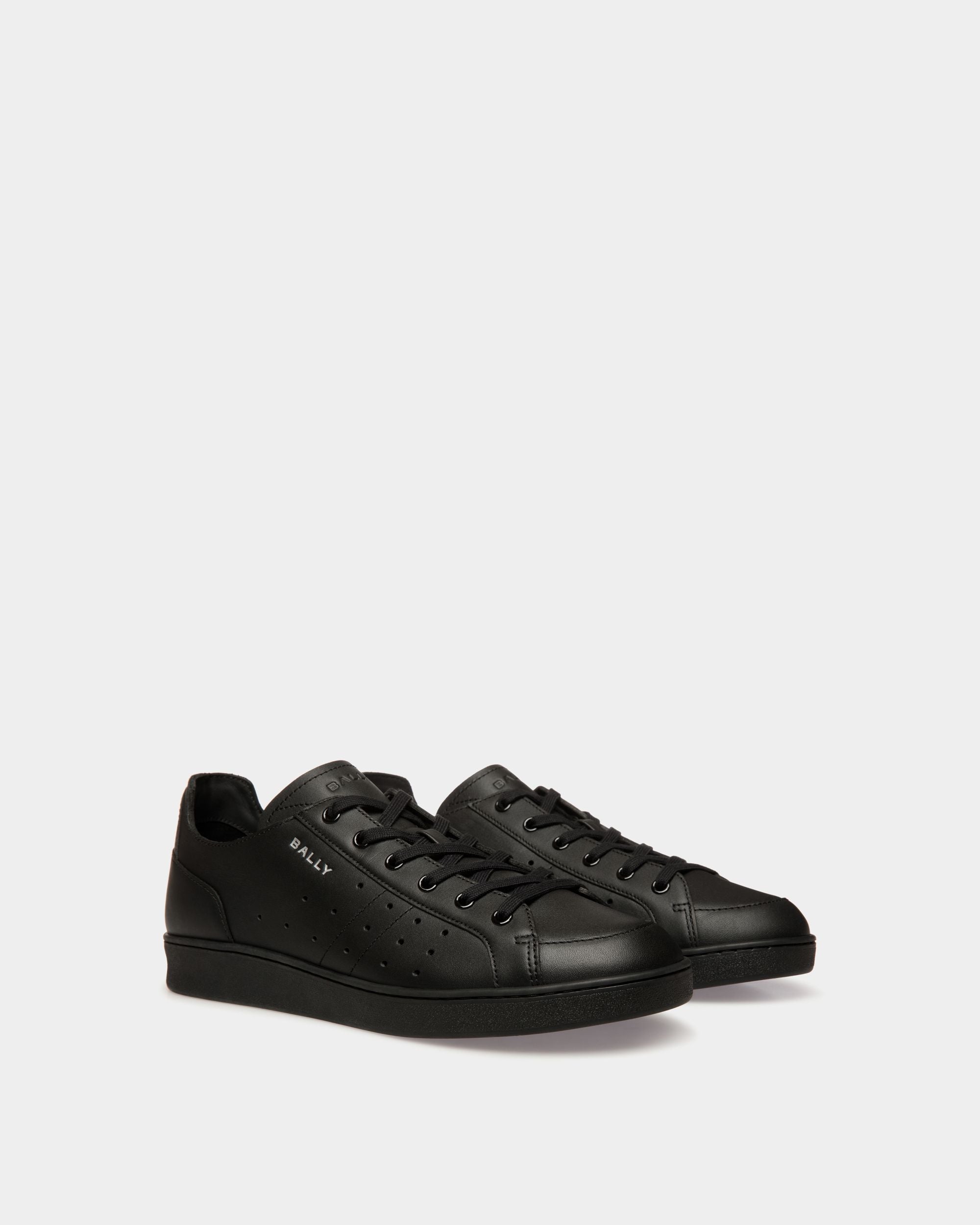 Tennis-Sneaker Aus Schwarzem Leder - Men's - Bally - 03