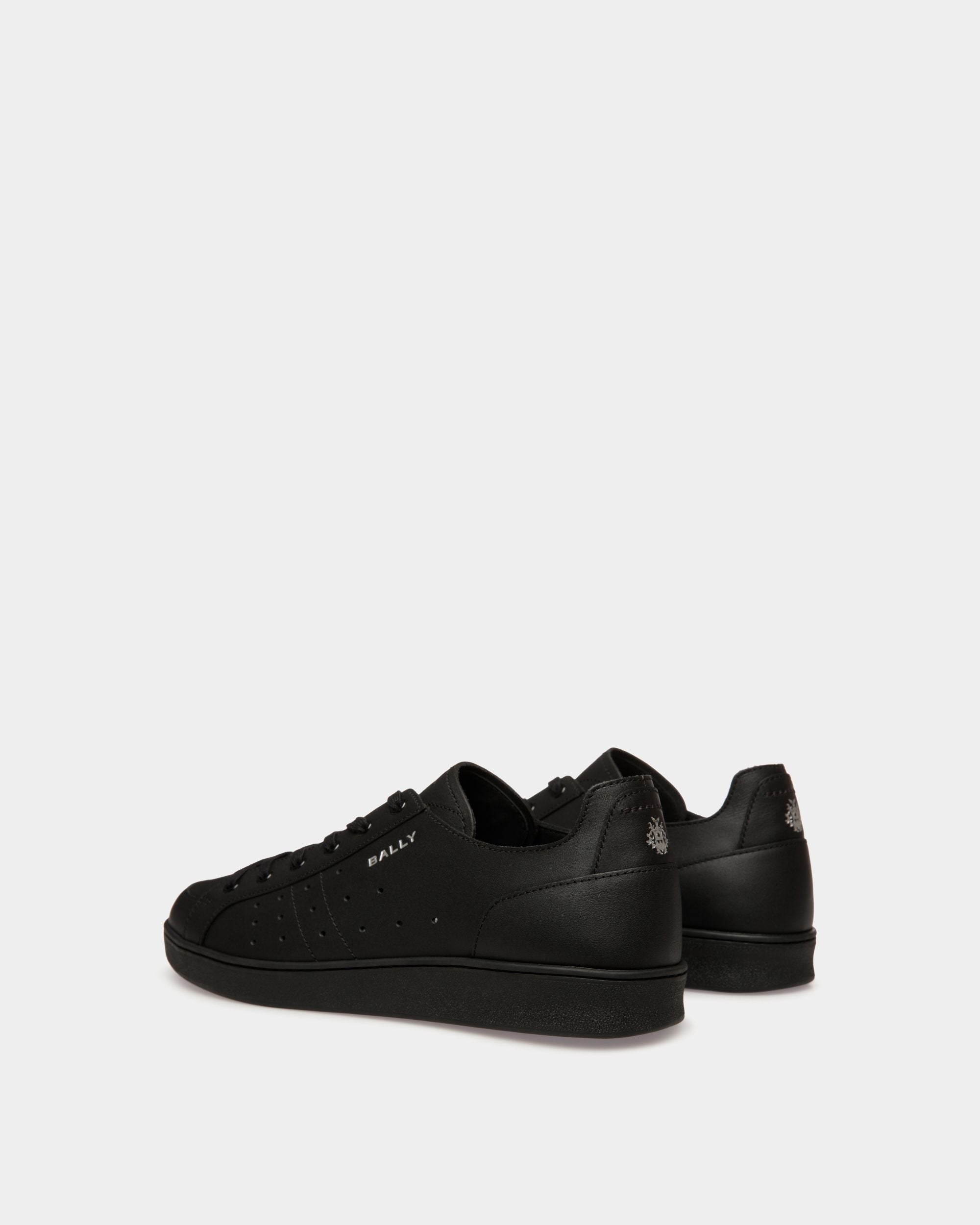 Tennis-Sneaker Aus Schwarzem Leder - Men's - Bally - 04