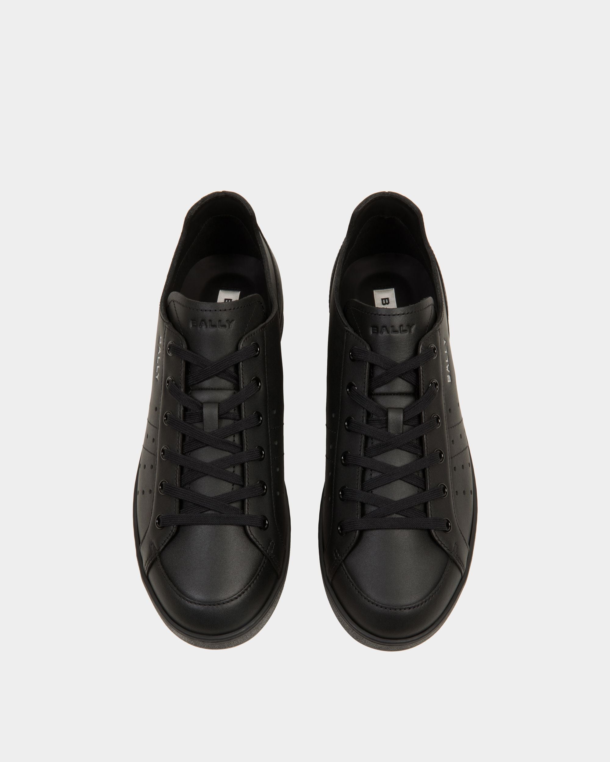 Tennis-Sneaker Aus Schwarzem Leder - Men's - Bally - 05