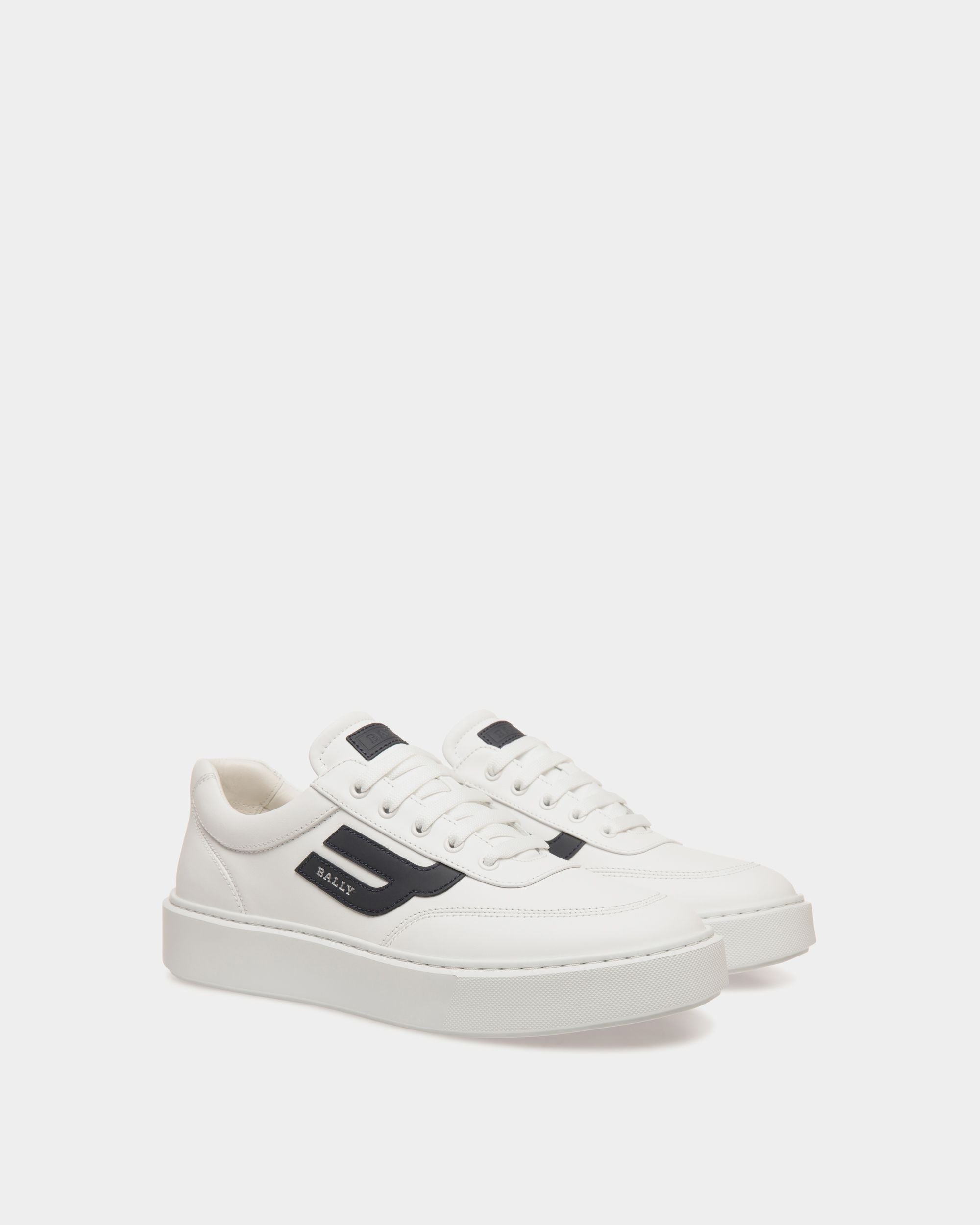 Sneaker In Grey  Leather - Homme - Bally - 02