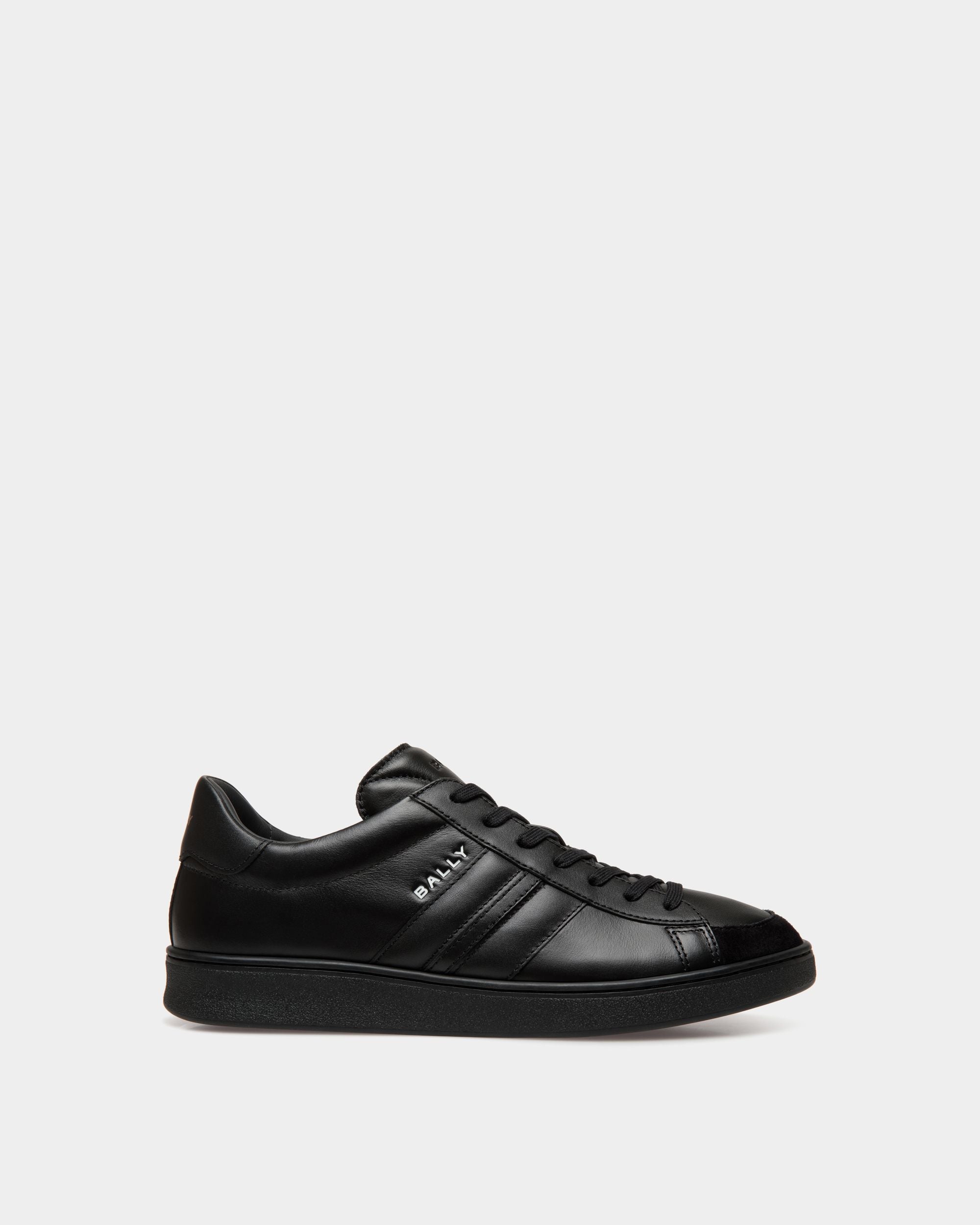 Tennis Sneaker in Black Leather - Men's - Bally - 01